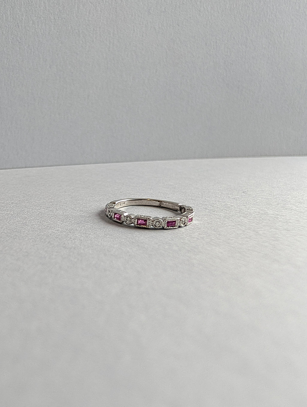White Gold and Ruby Ring
