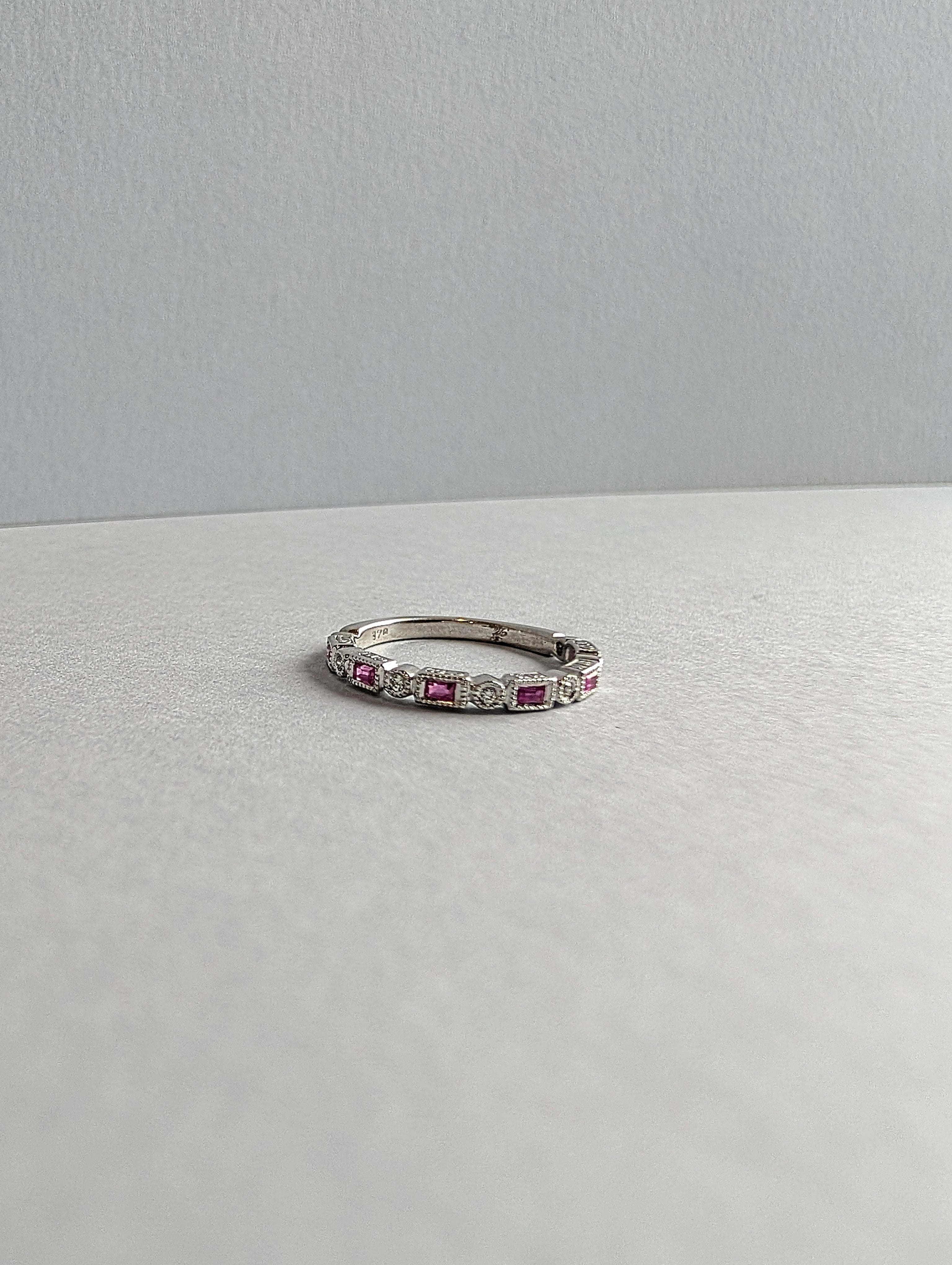 White Gold and Ruby Ring