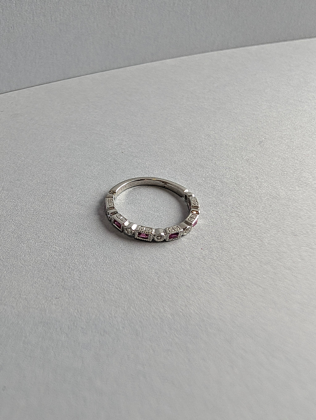 White Gold and Ruby Ring