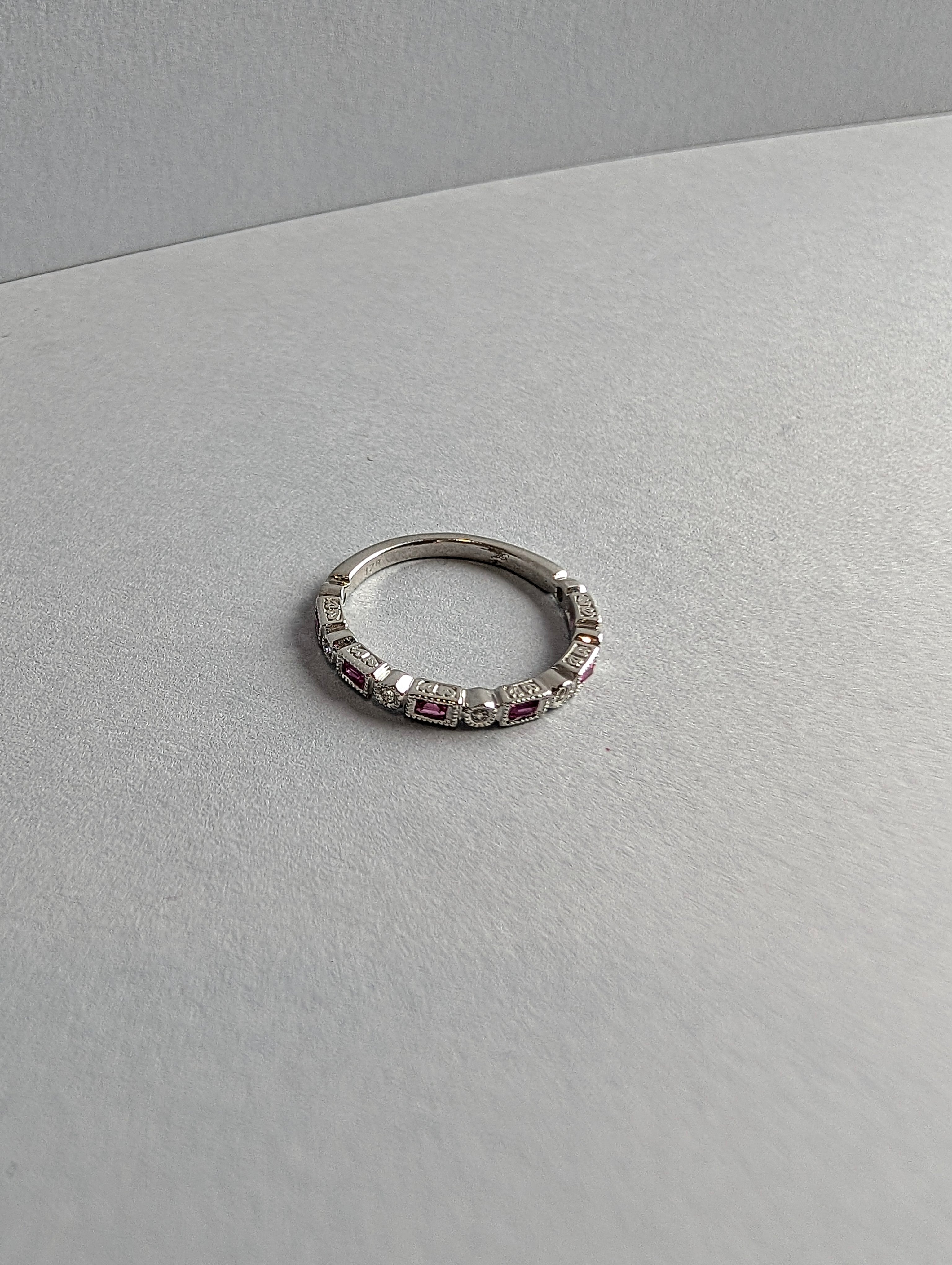 White Gold and Ruby Ring