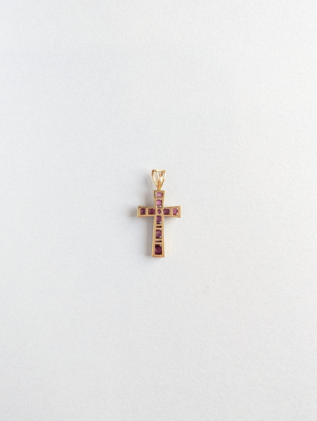 Ruby Cross Pendant