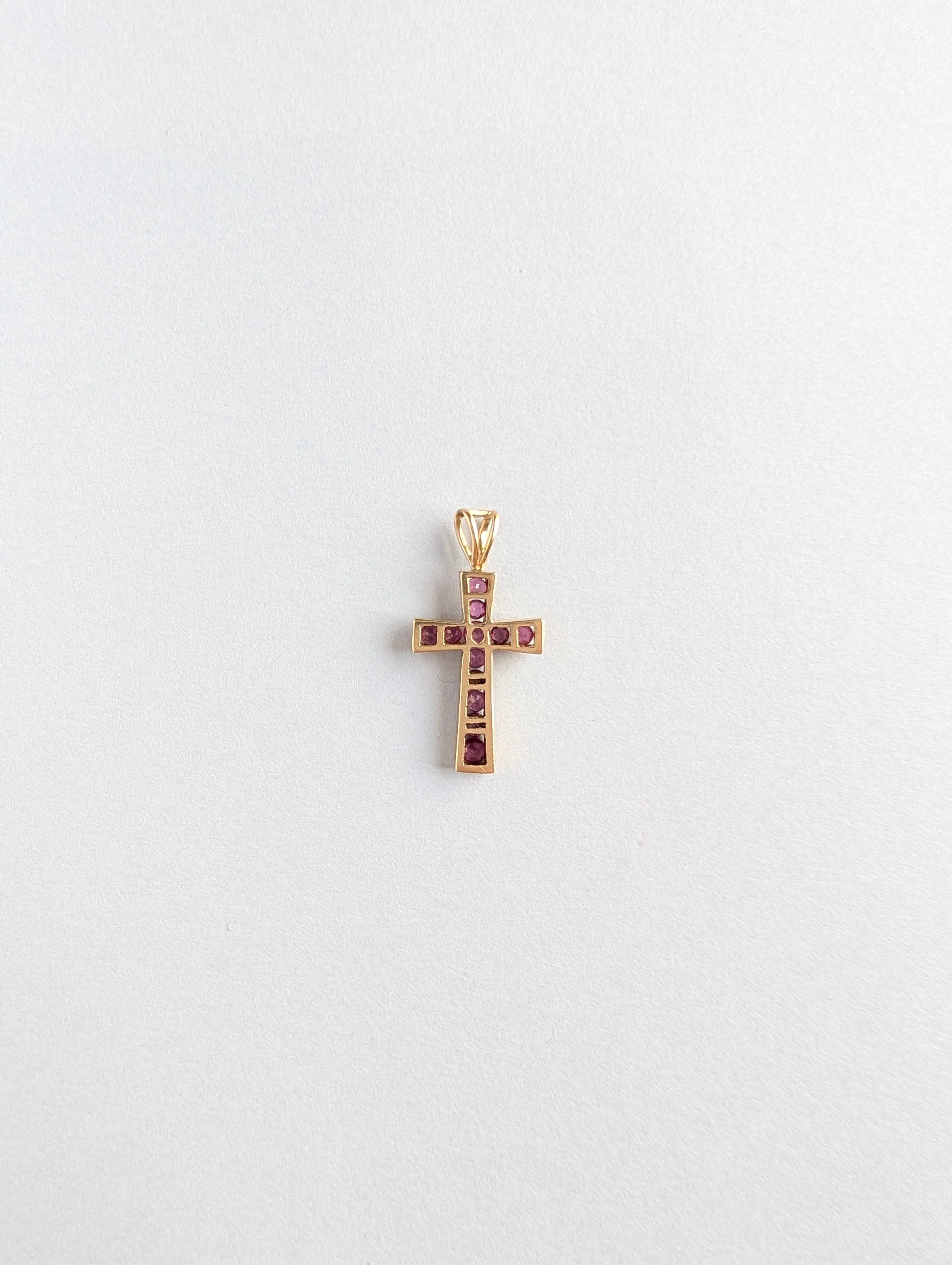 Ruby Cross Pendant