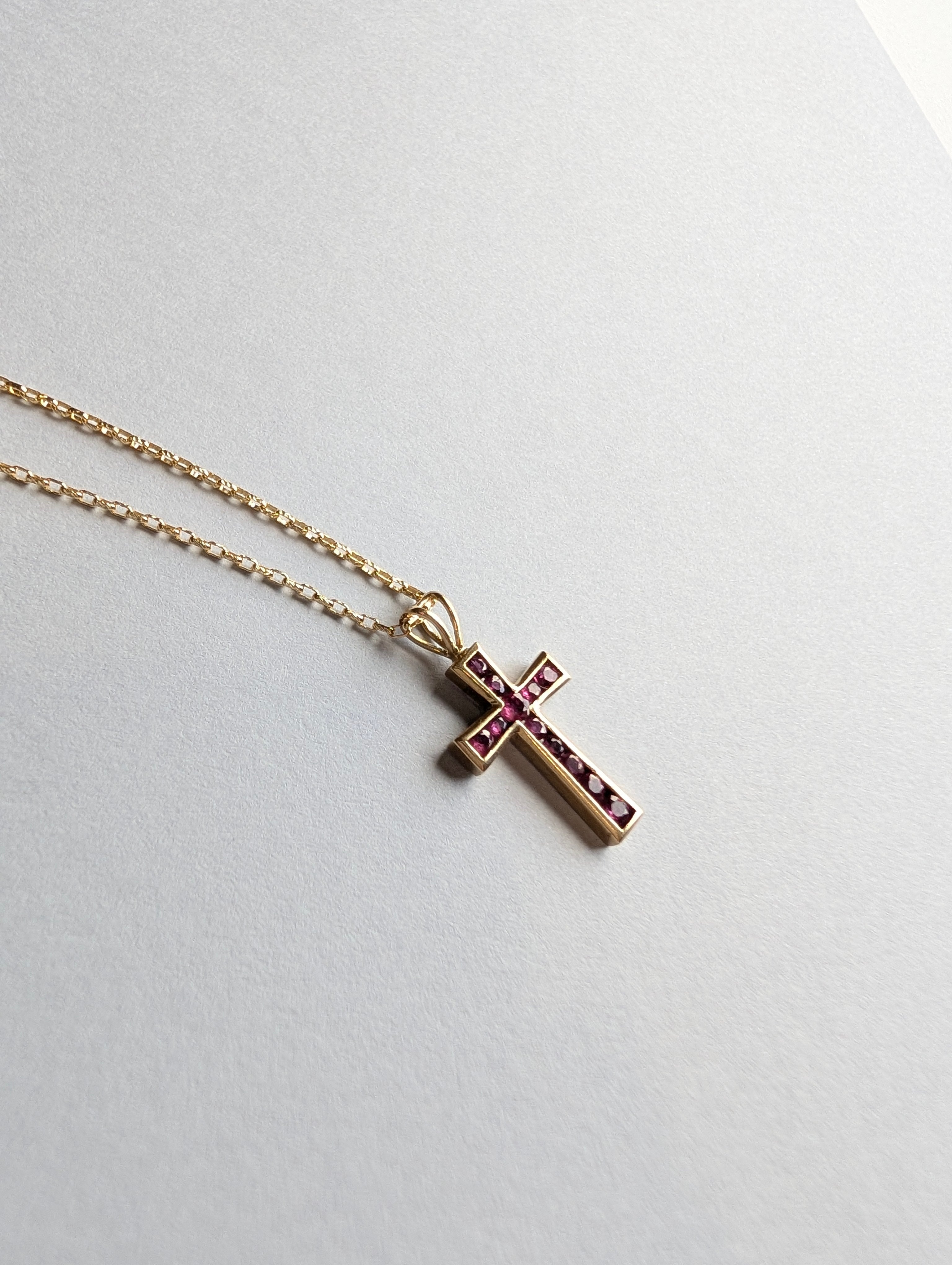 Ruby Cross Pendant