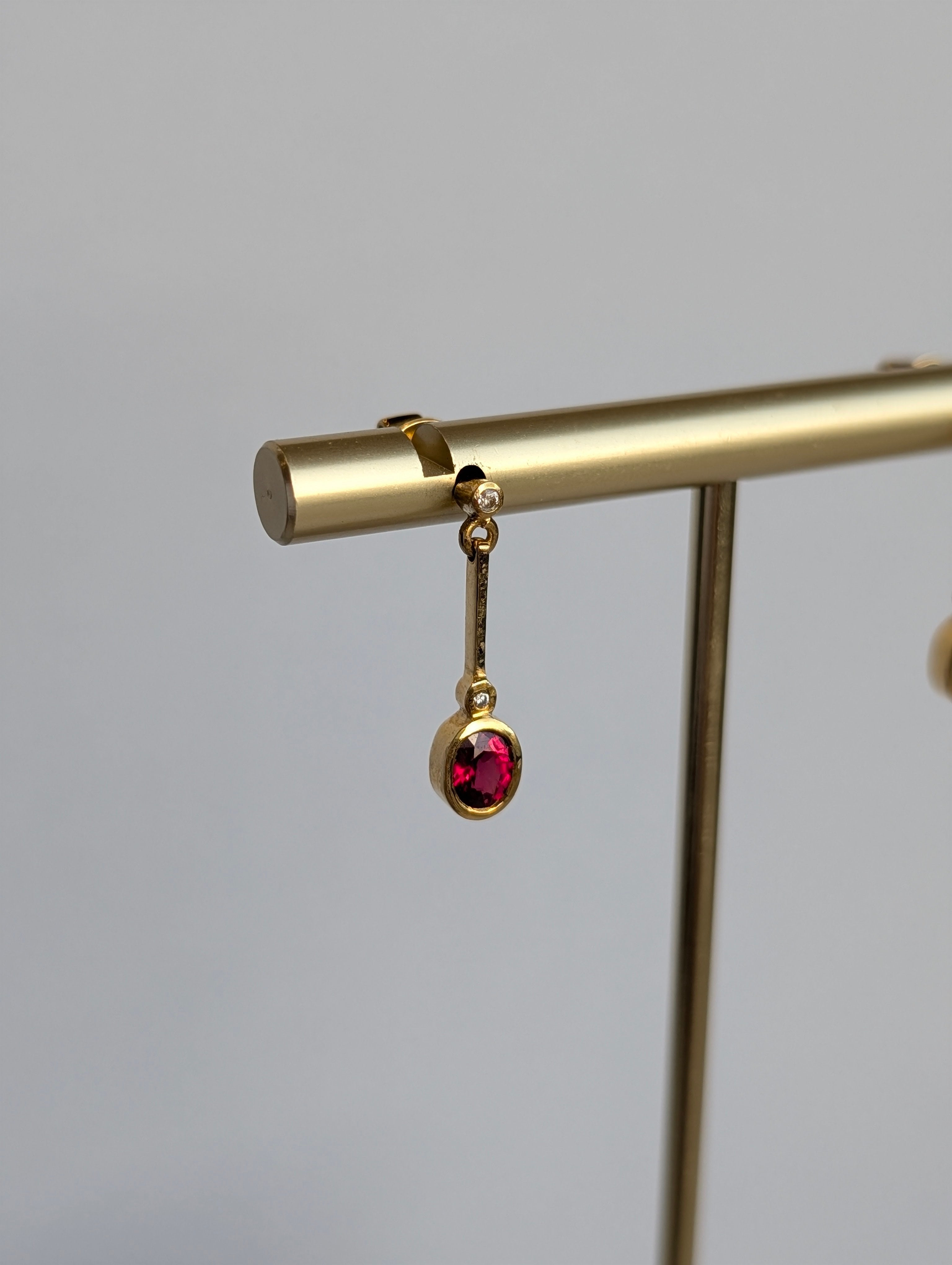 Ruby and Diamond Earrings