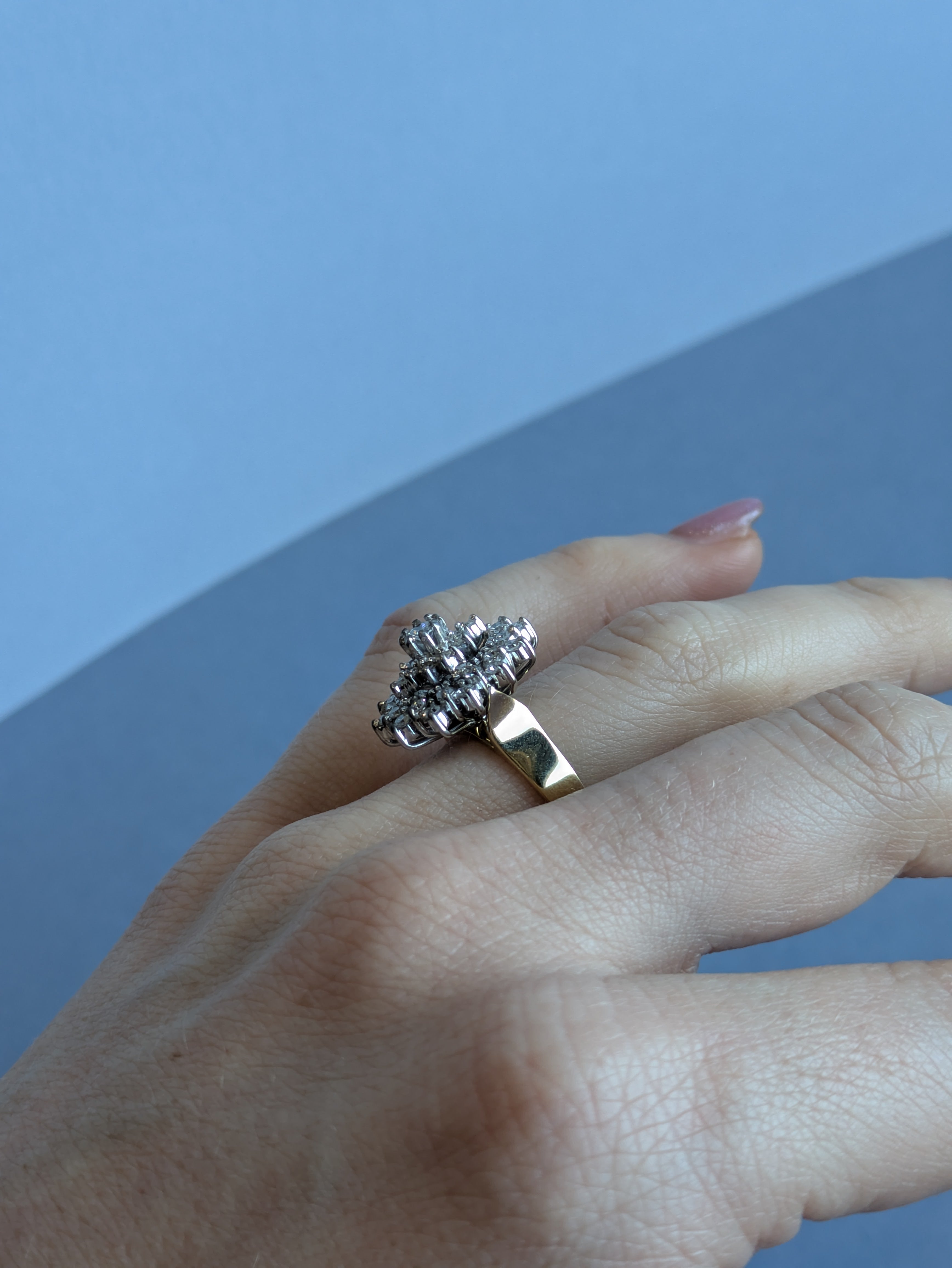 18ct Mid-century Diamond Cocktail Ring