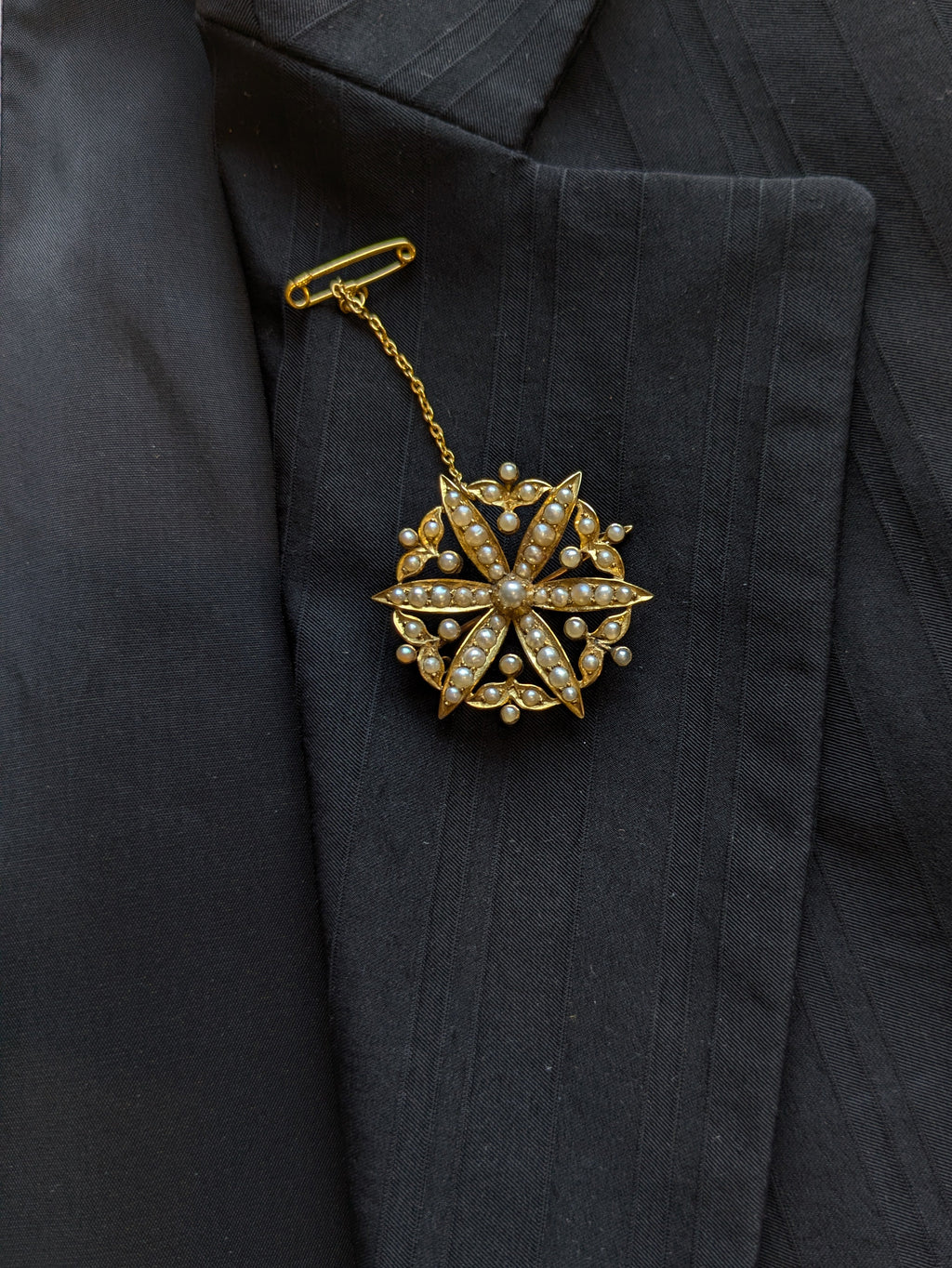 Victorian Seed Pearl Starburst