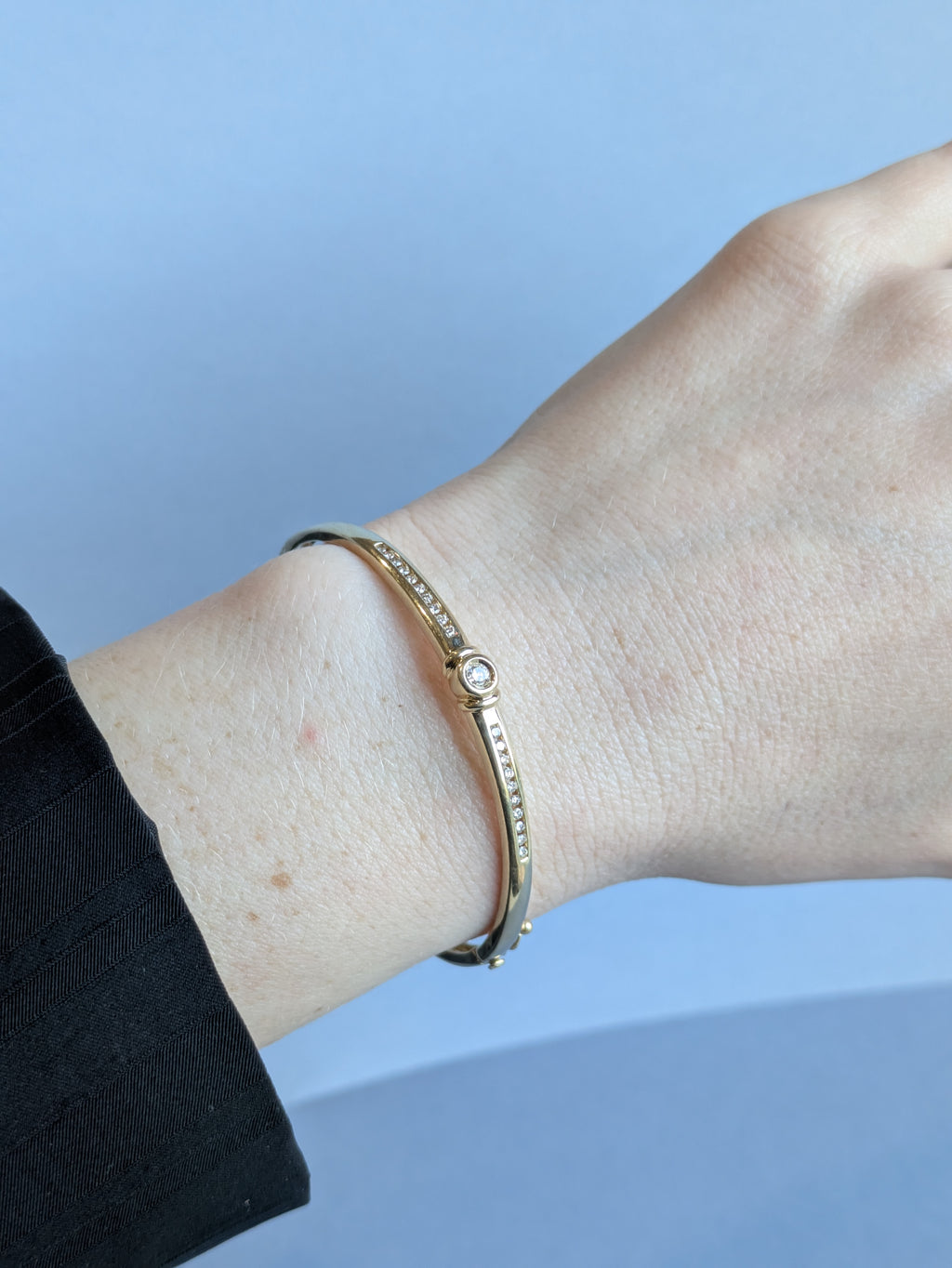 Diamond Hinged Bangle