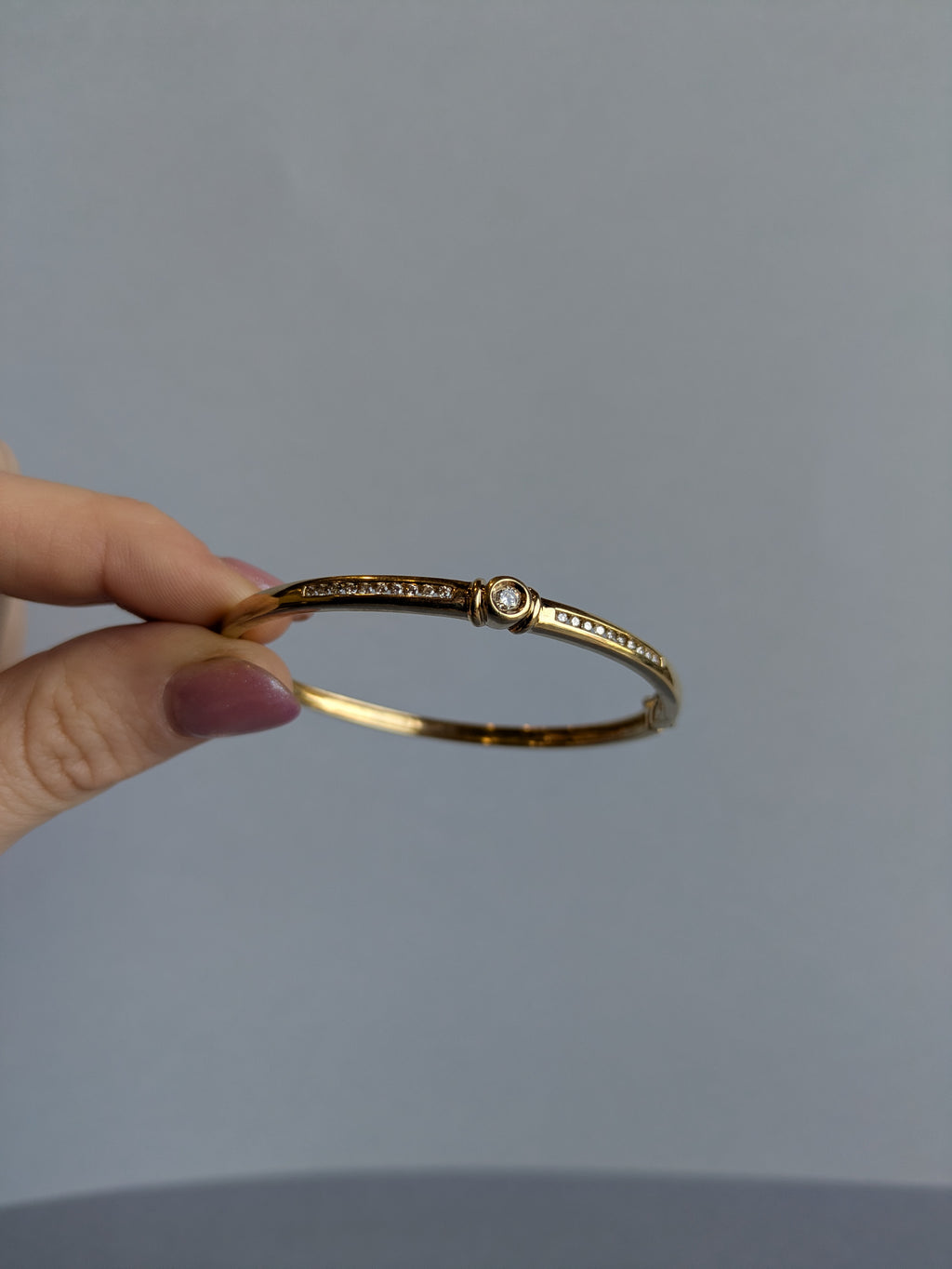 Diamond Hinged Bangle
