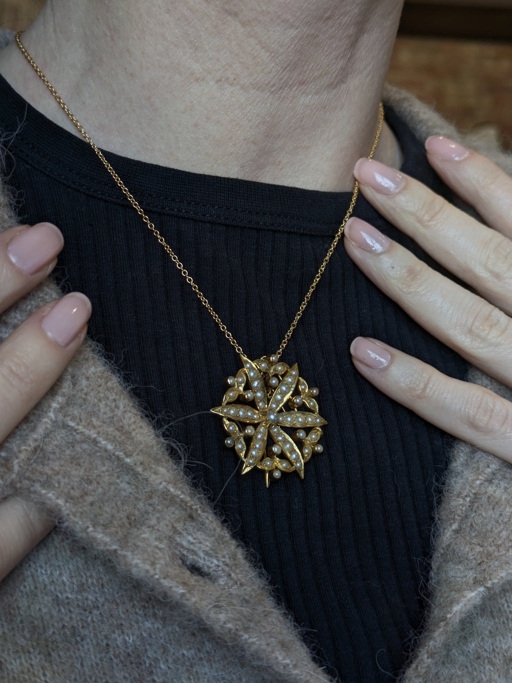 Victorian Seed Pearl Starburst