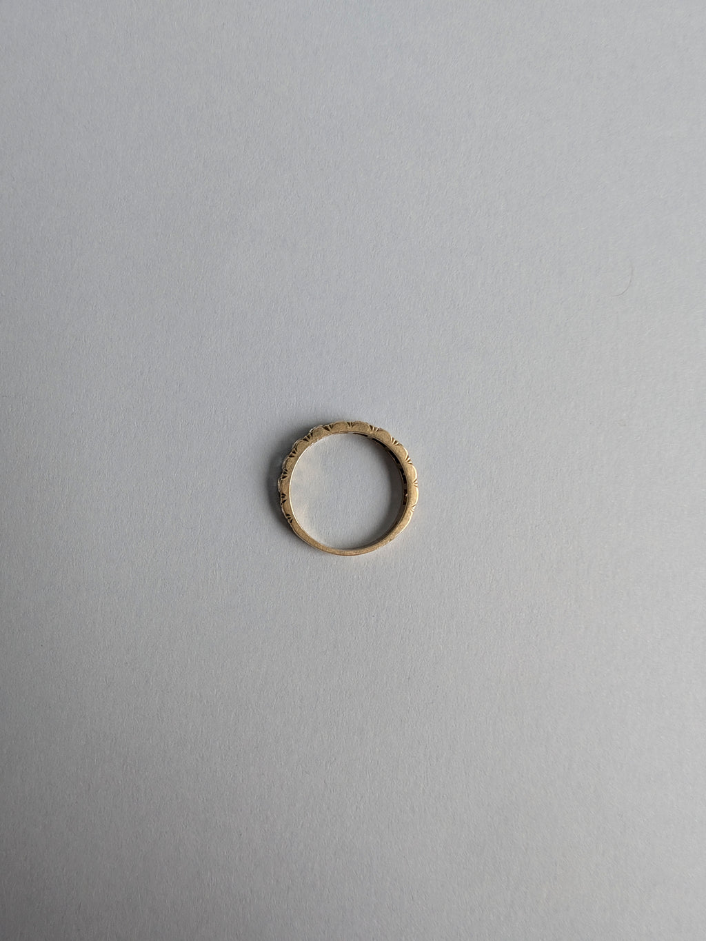 Engraved Diamond 2/3 Eternity Band