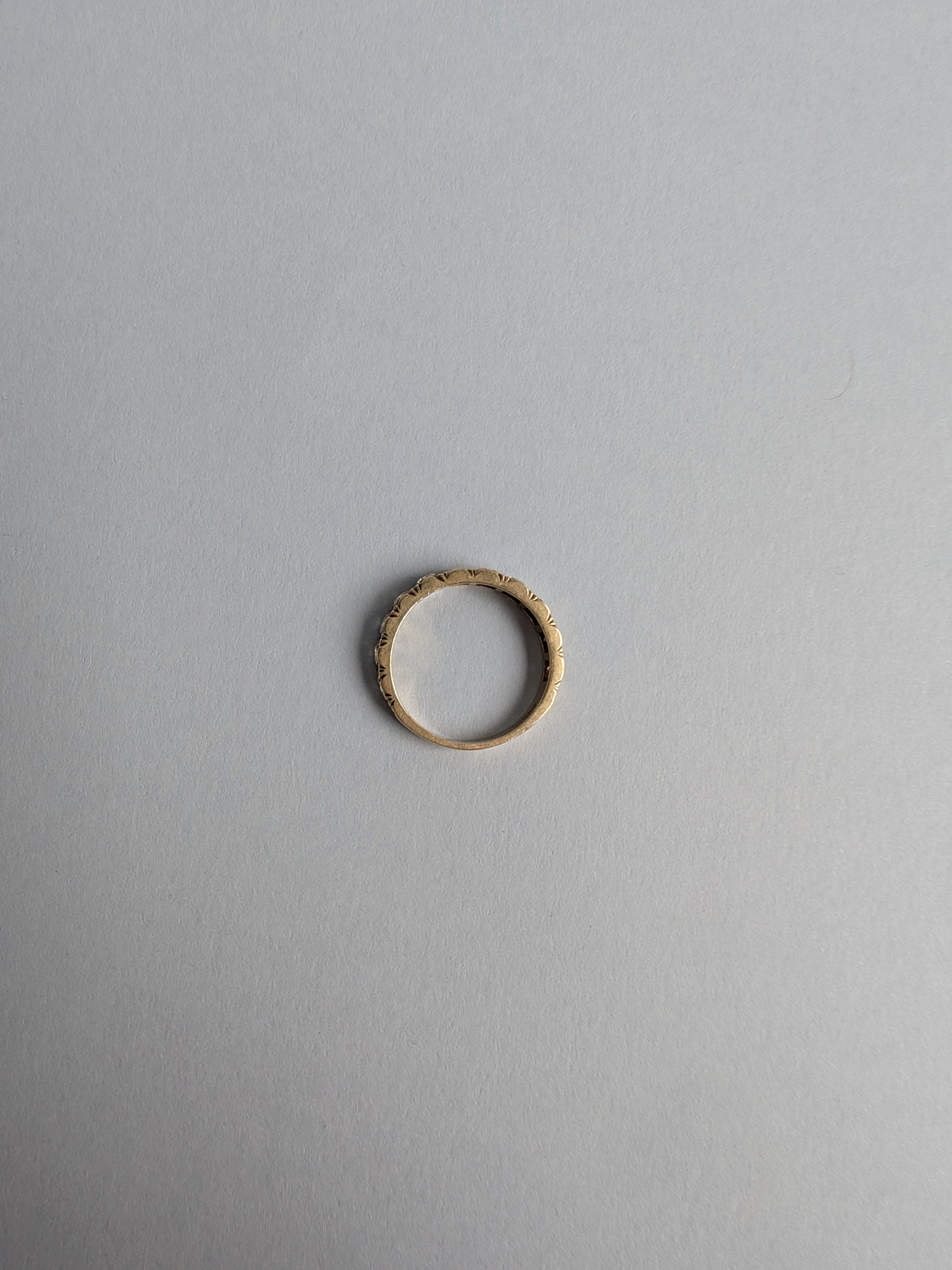 Engraved Diamond 2/3 Eternity Band