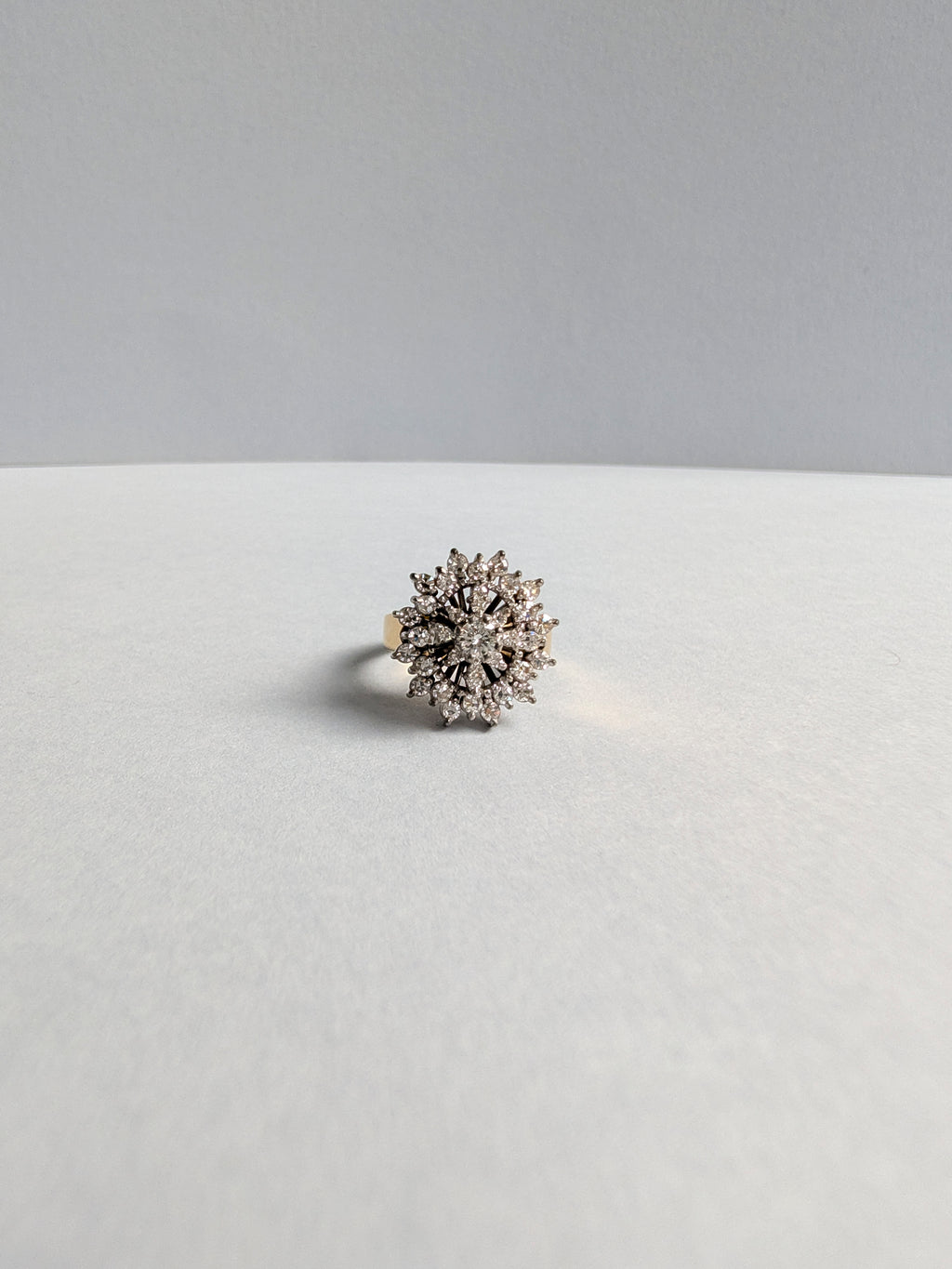 18ct Mid-century Diamond Cocktail Ring
