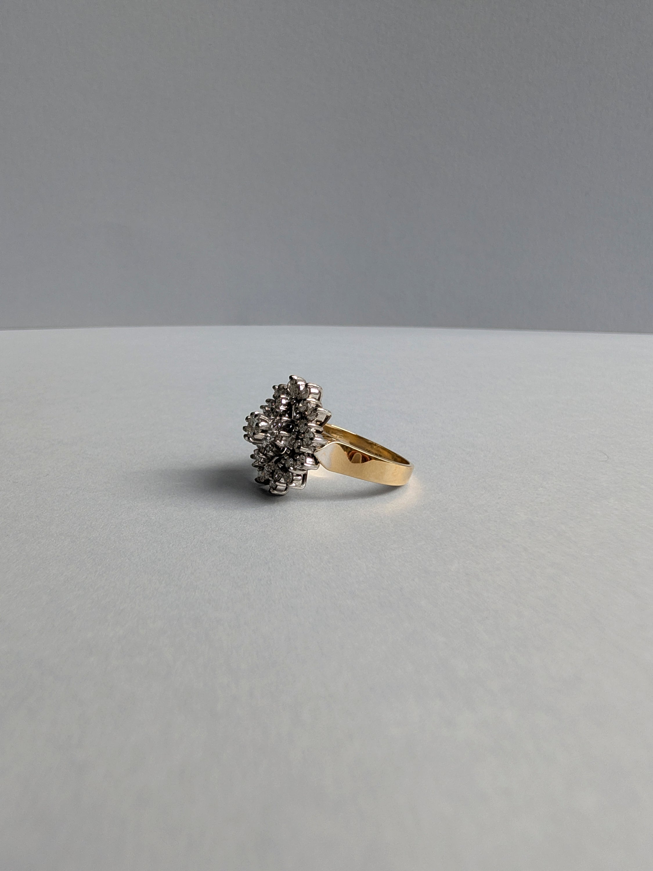 18ct Mid-century Diamond Cocktail Ring