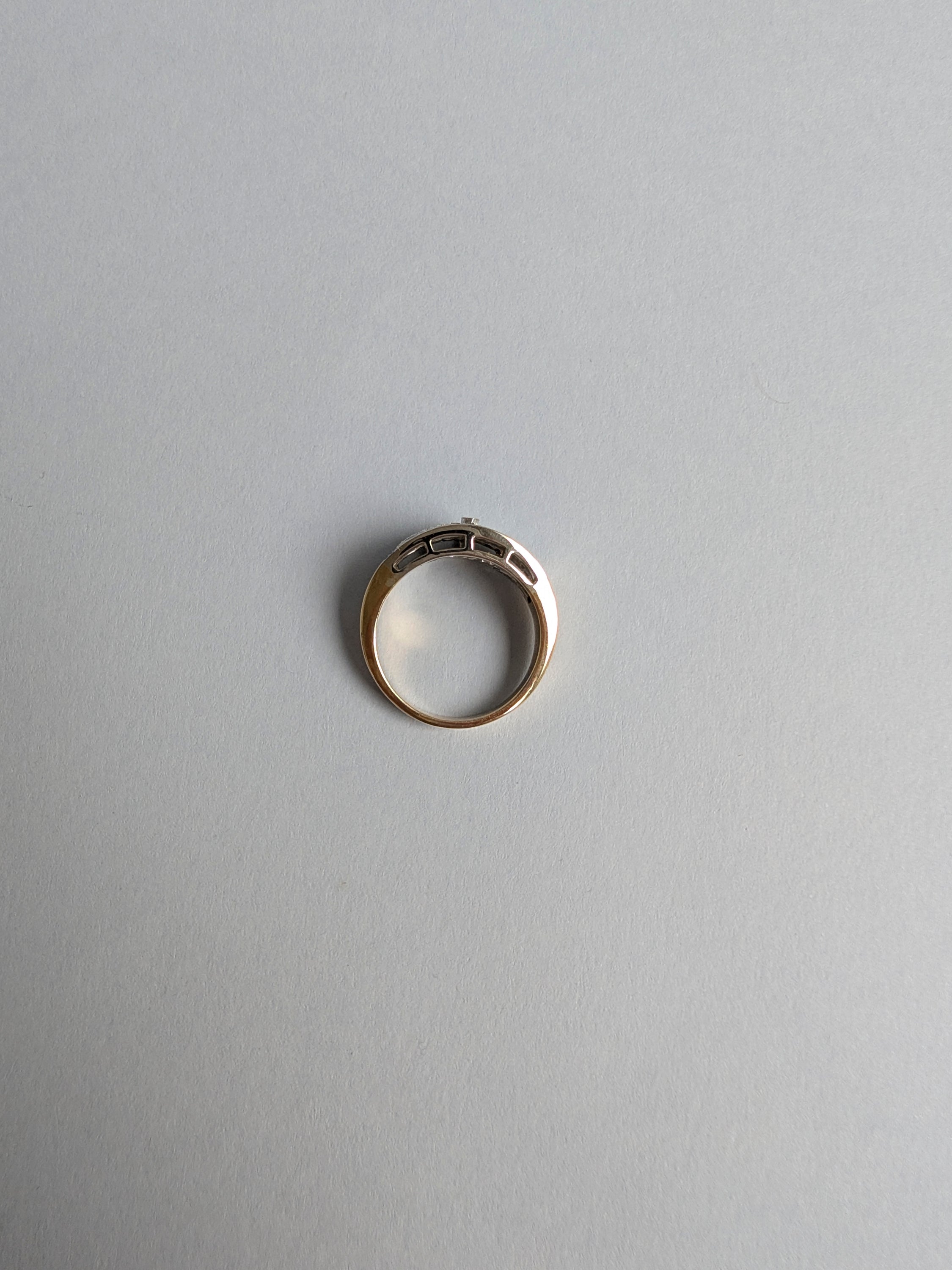 Wide Diamond Floral Band