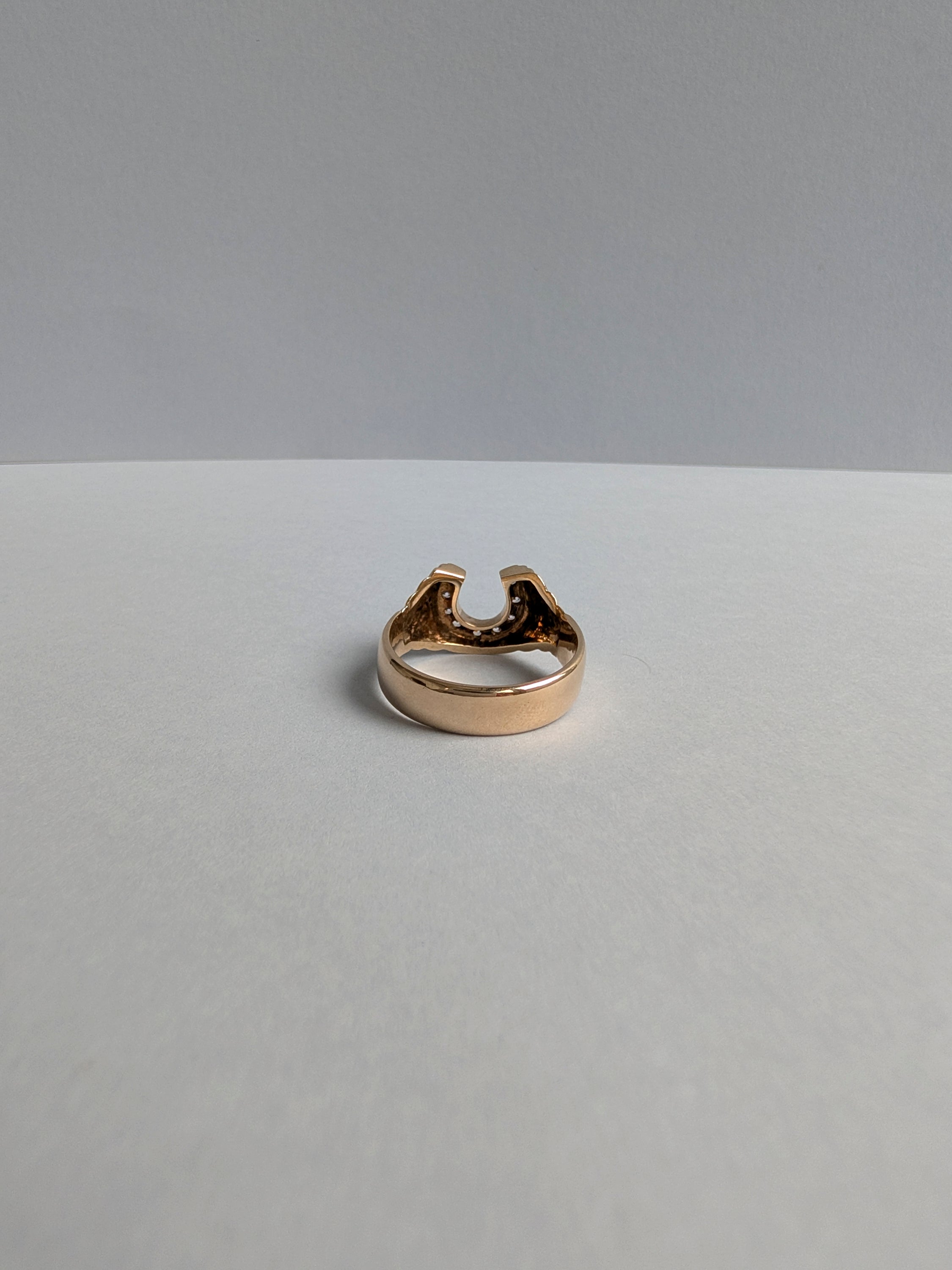 14ct Diamond Horse Shoe Ring