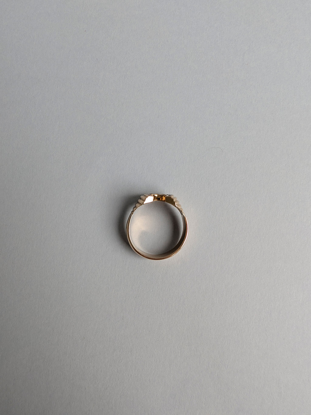 14ct Diamond Horse Shoe Ring