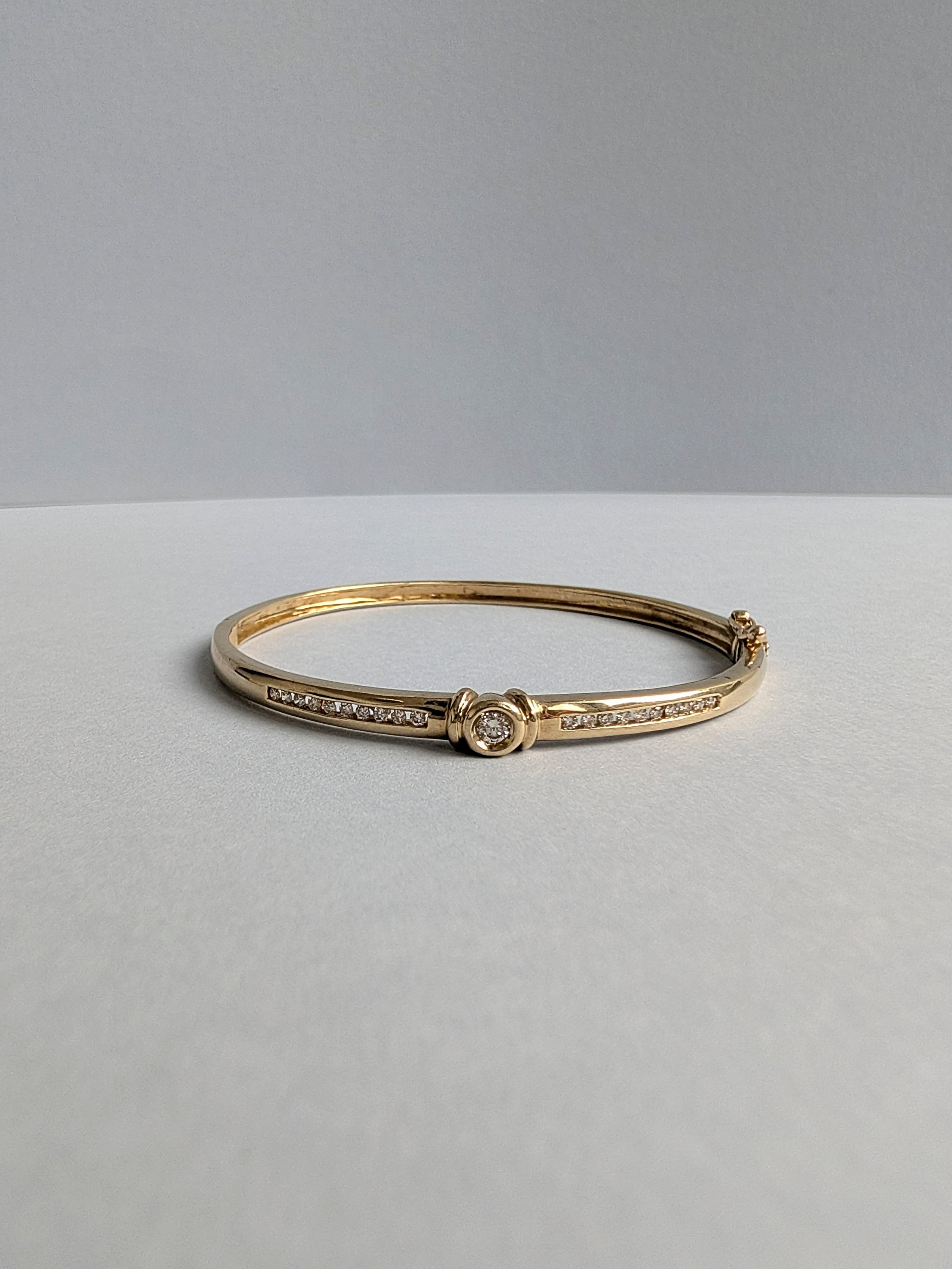 Diamond Hinged Bangle