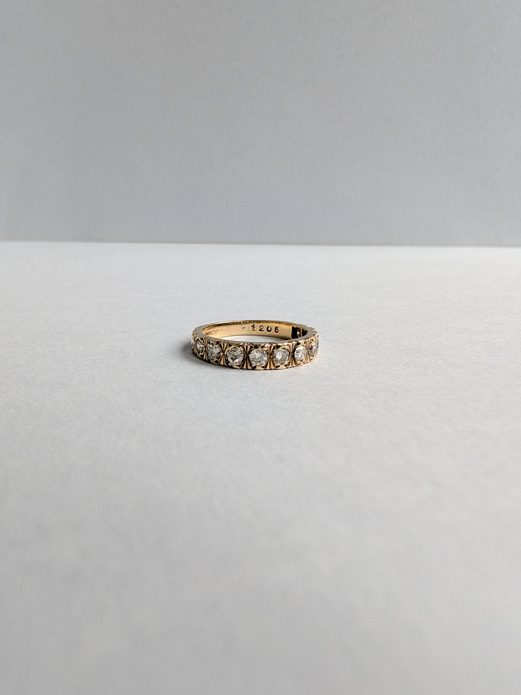 Engraved Diamond 2/3 Eternity Band