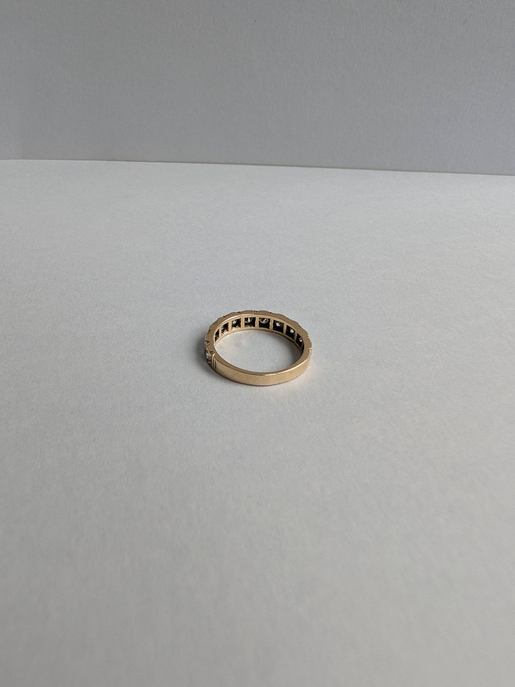 Engraved Diamond 2/3 Eternity Band