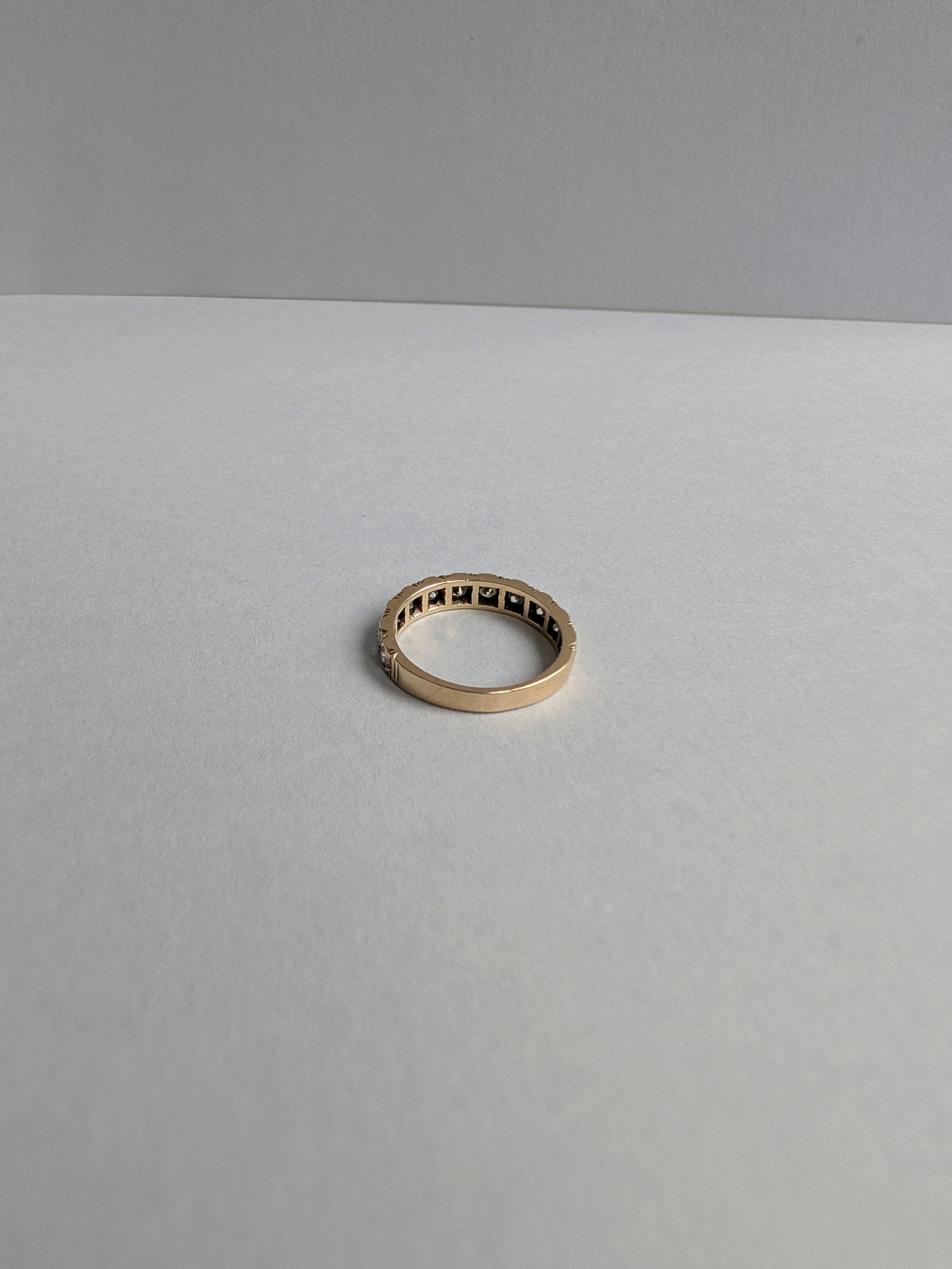 Engraved Diamond 2/3 Eternity Band