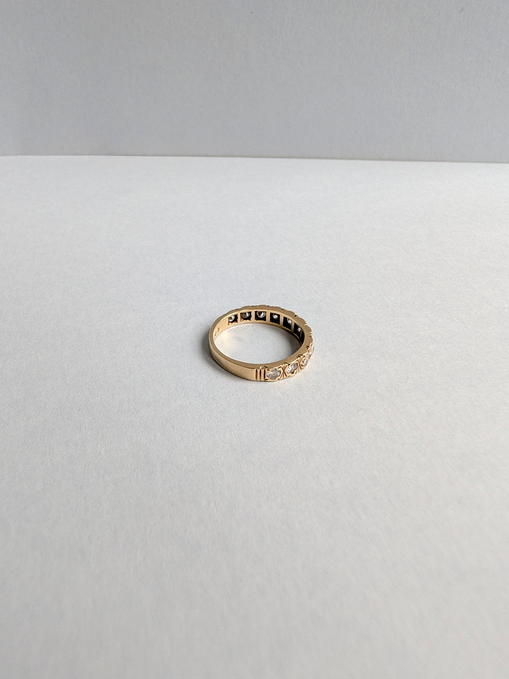 Engraved Diamond 2/3 Eternity Band