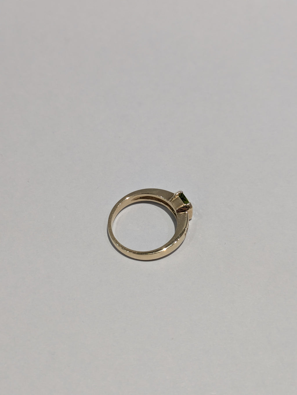 Peridot Princess Cut Ring
