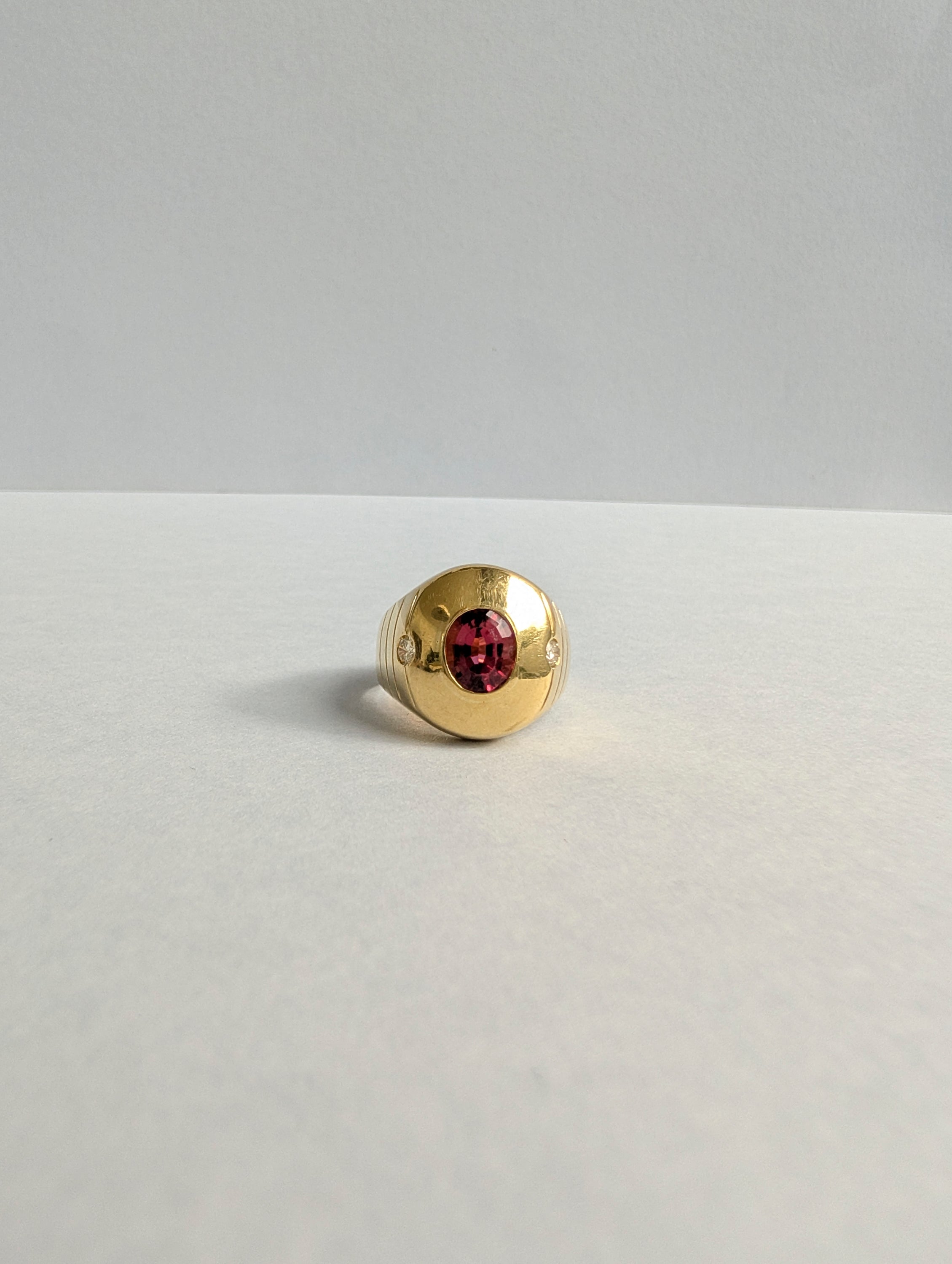 18ct Heavy Pink Tourmaline Ring