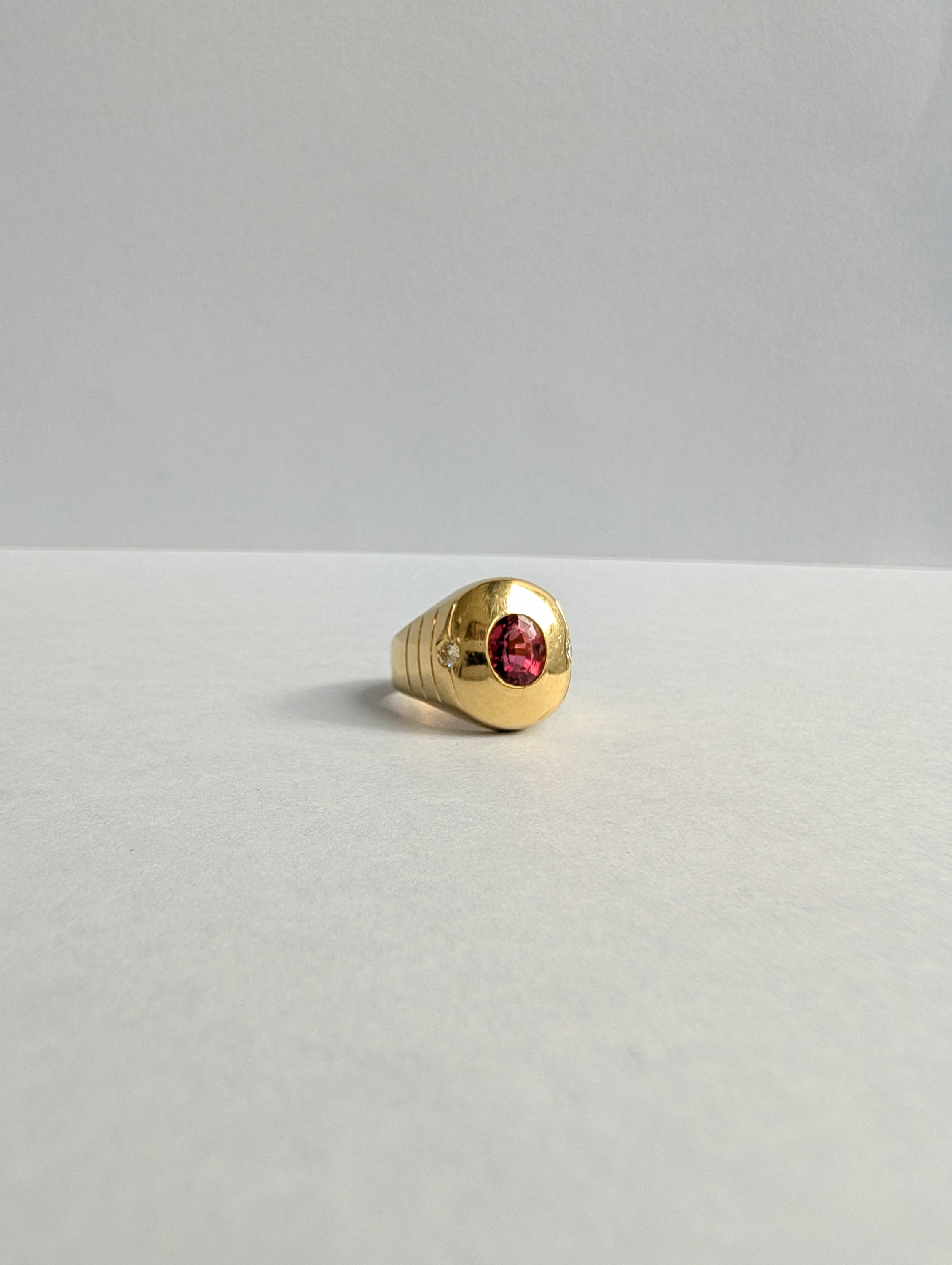 18ct Heavy Pink Tourmaline Ring