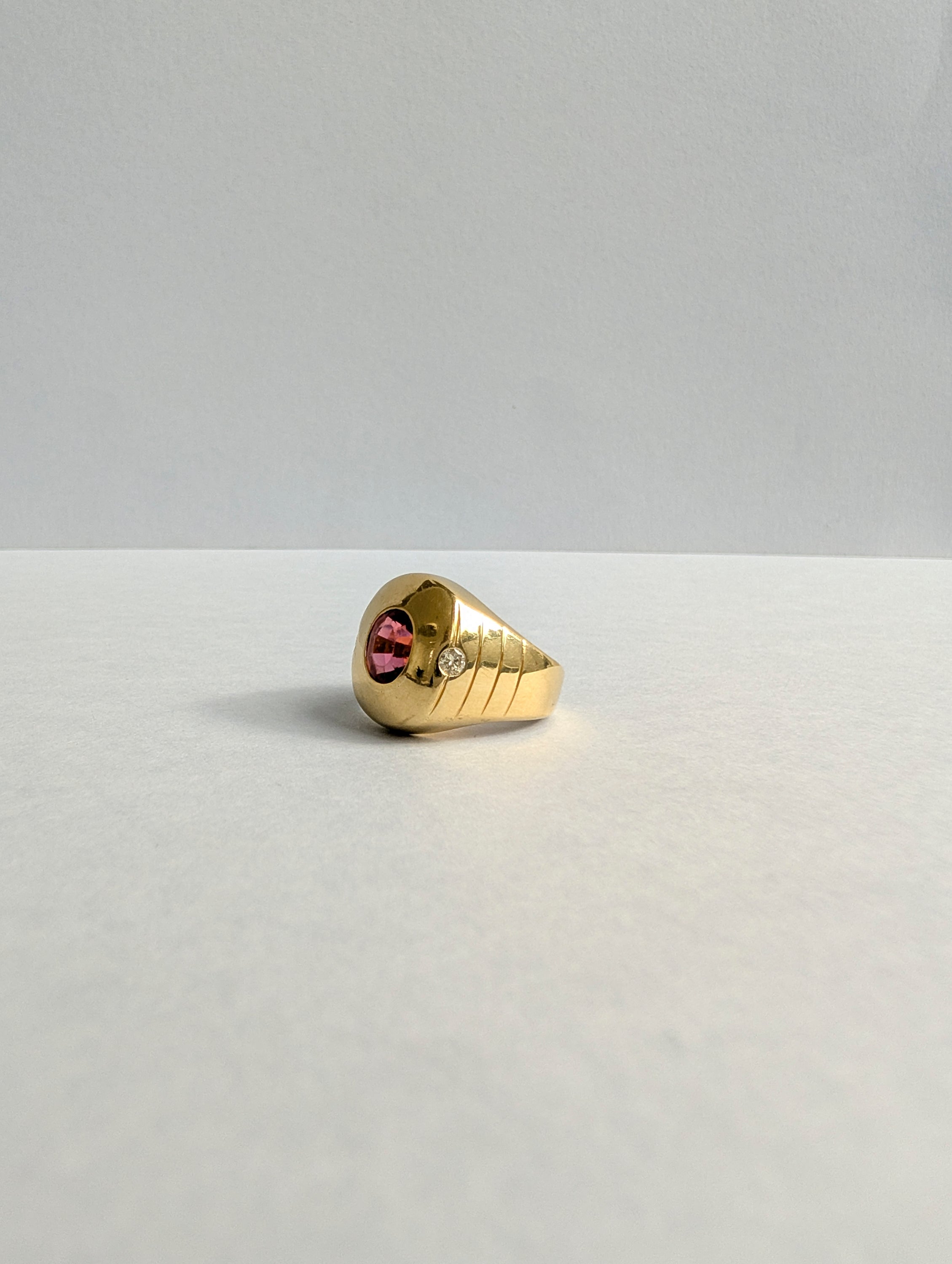 18ct Heavy Pink Tourmaline Ring