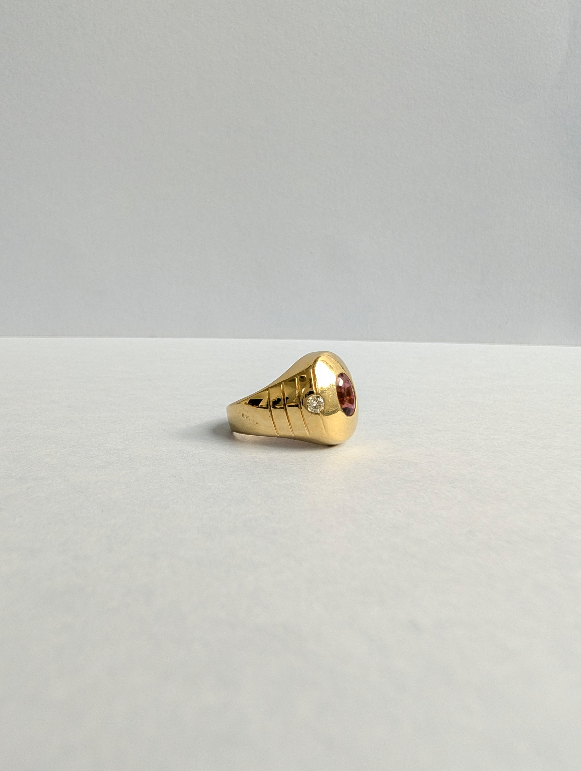 18ct Heavy Pink Tourmaline Ring