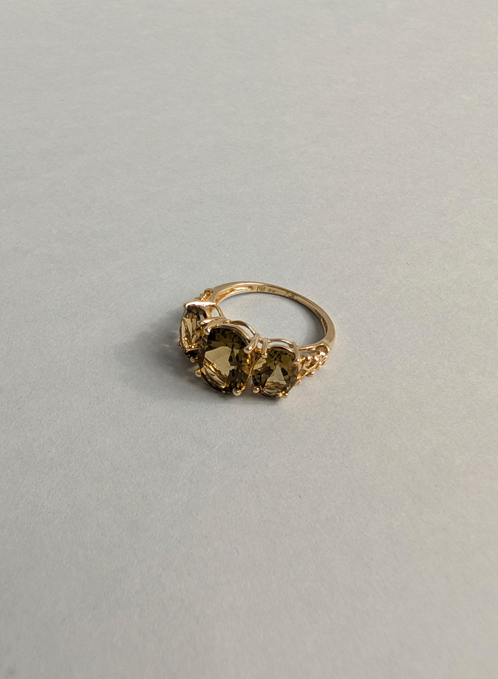 Green Quartz Trilogy Ring