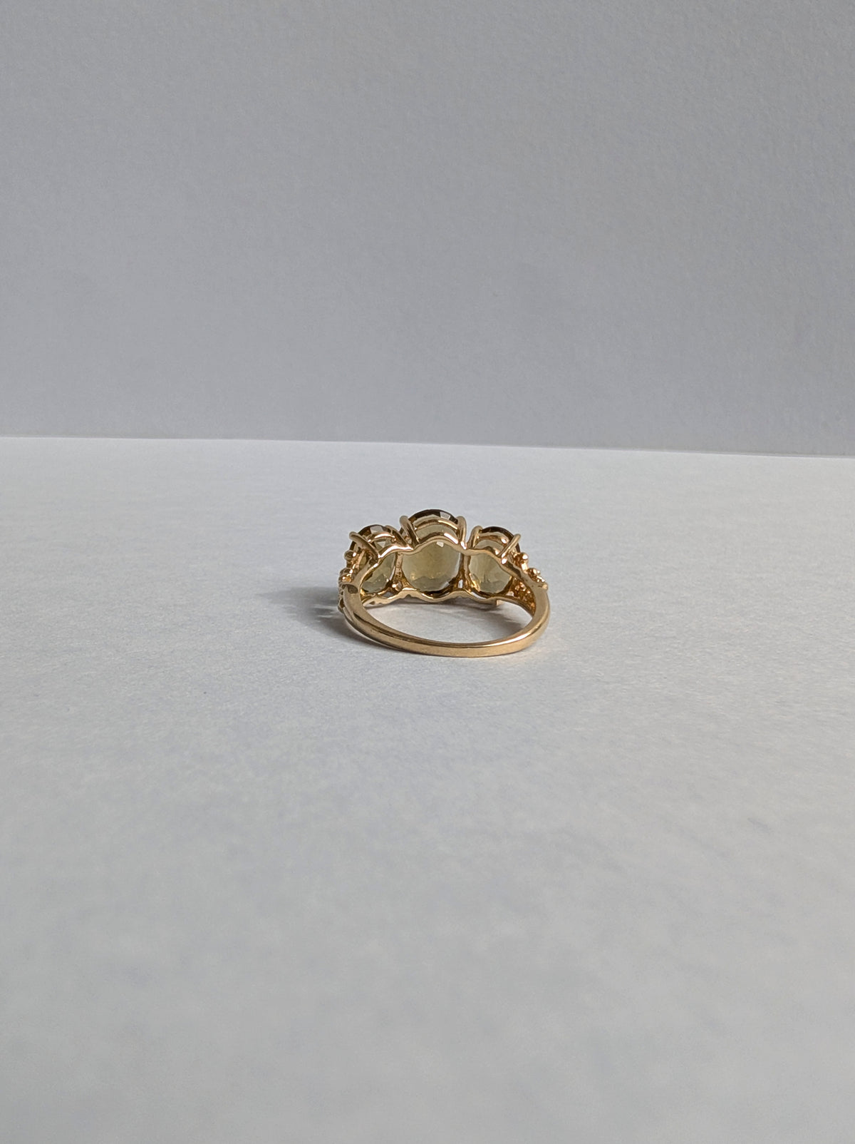 Green Quartz Trilogy Ring