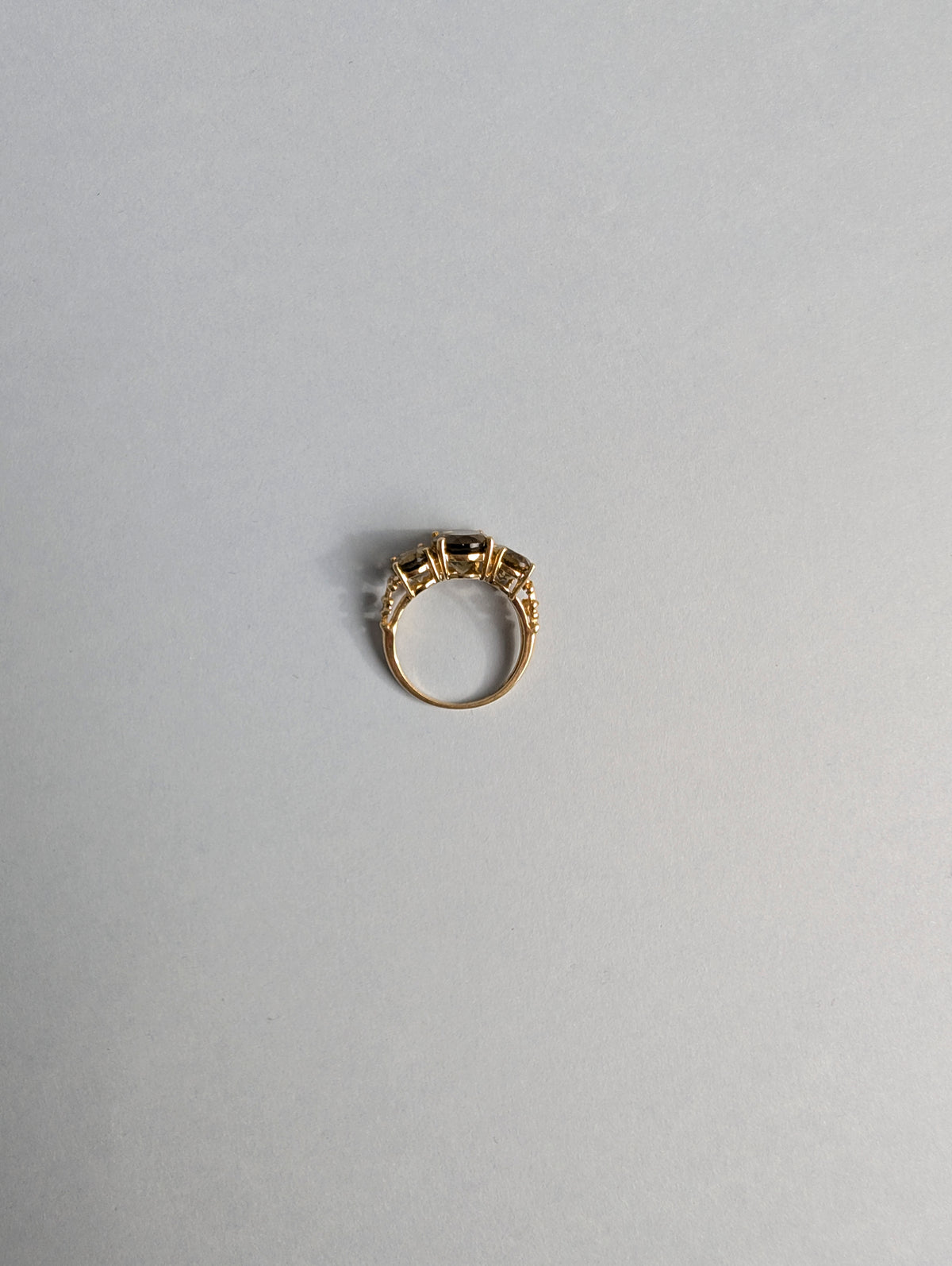 Green Quartz Trilogy Ring