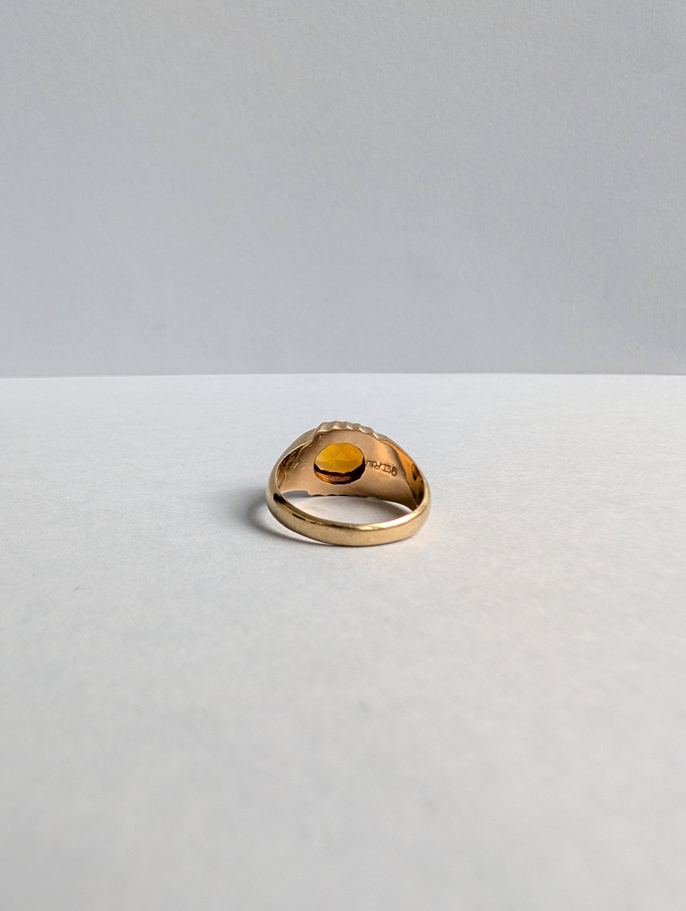 Chunky Orange Sapphire Ring