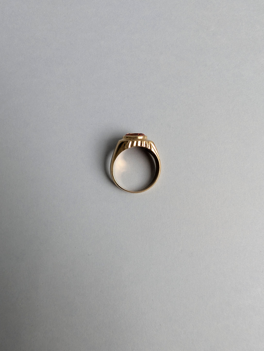 Chunky Orange Sapphire Ring