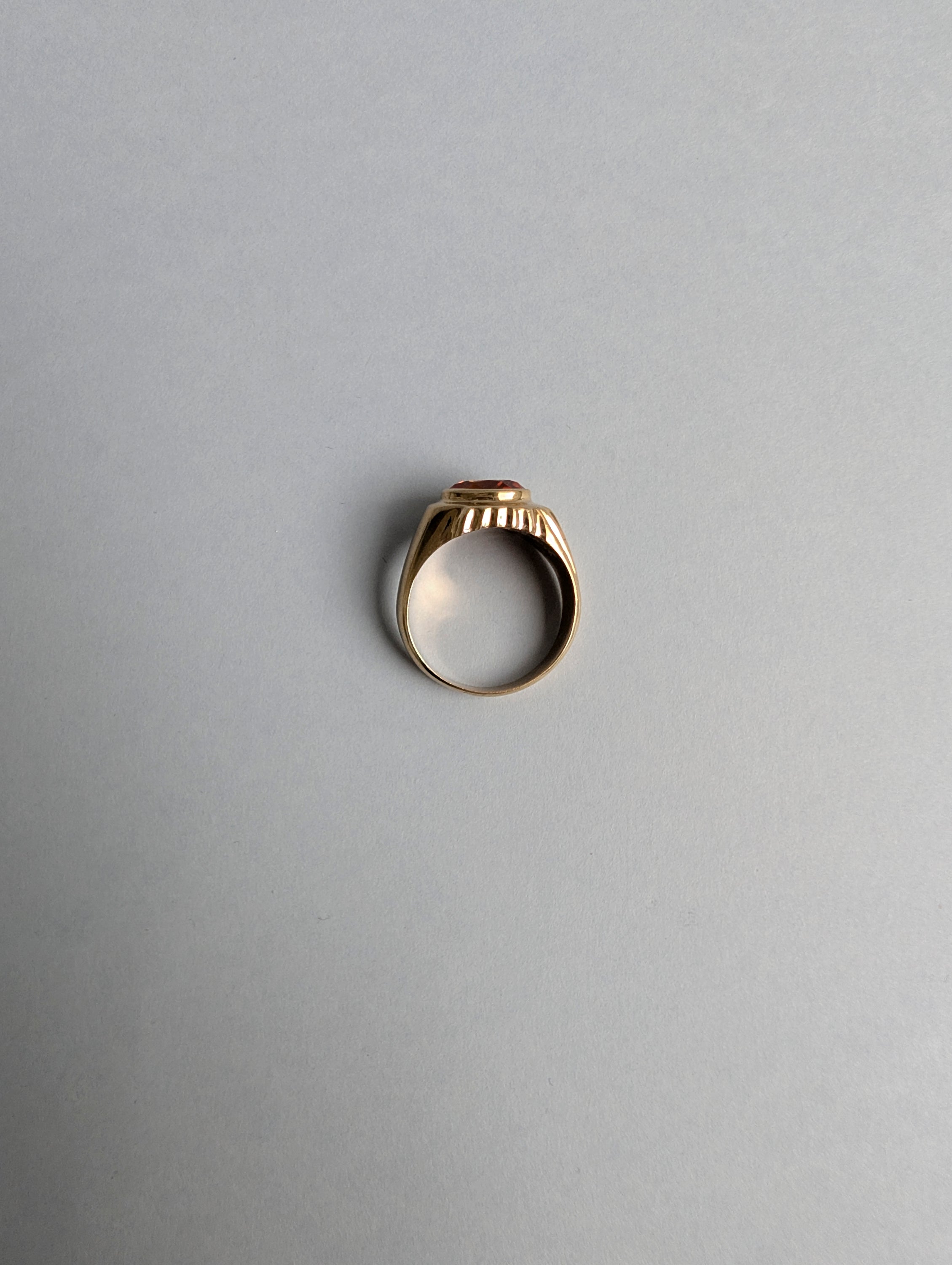 Chunky Orange Sapphire Ring