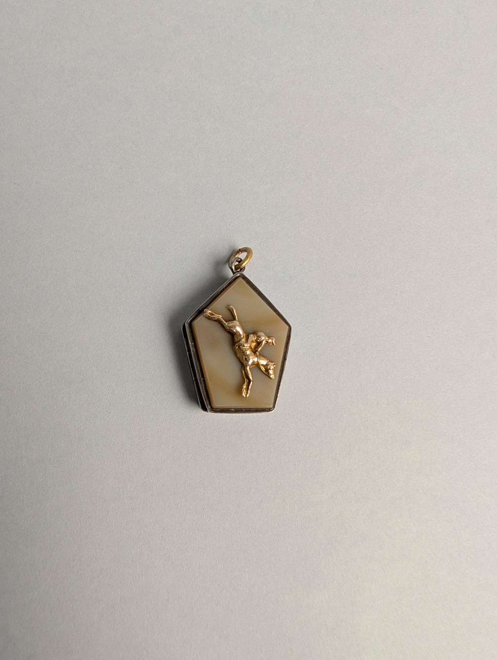 Mother of Pearl Horse & Jockey Locket