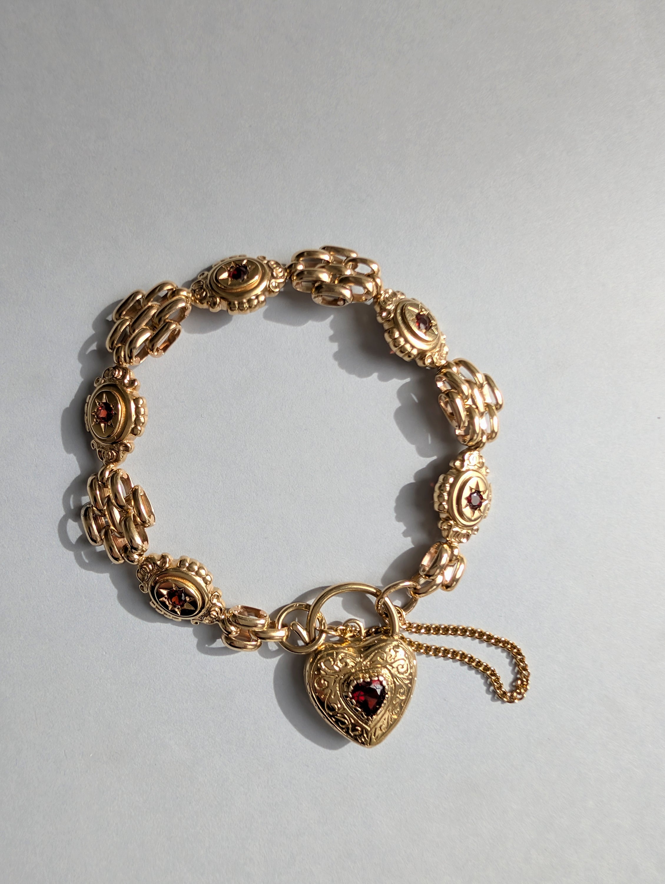 Victorian Garnet Gate Bracelet