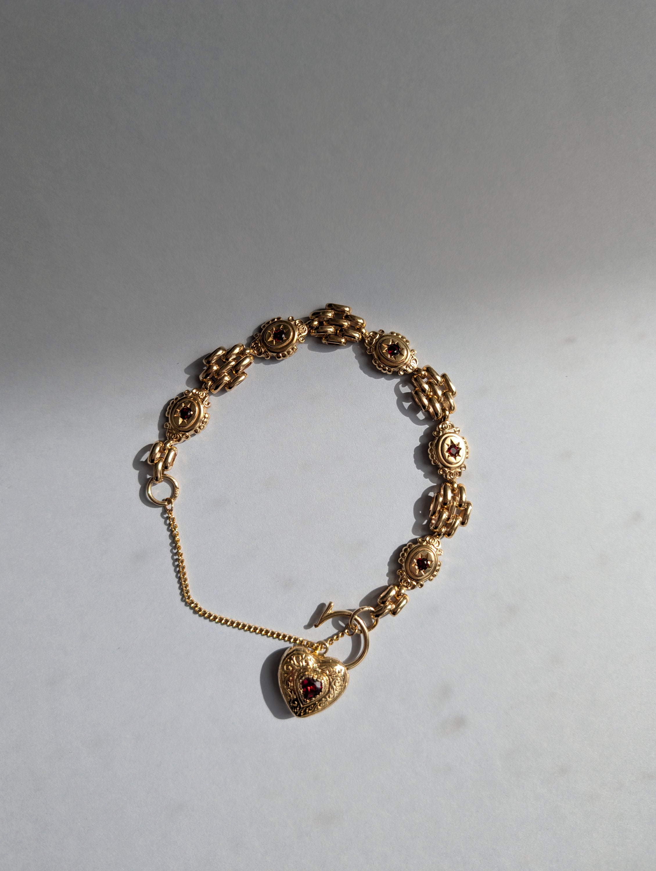 Victorian Garnet Gate Bracelet