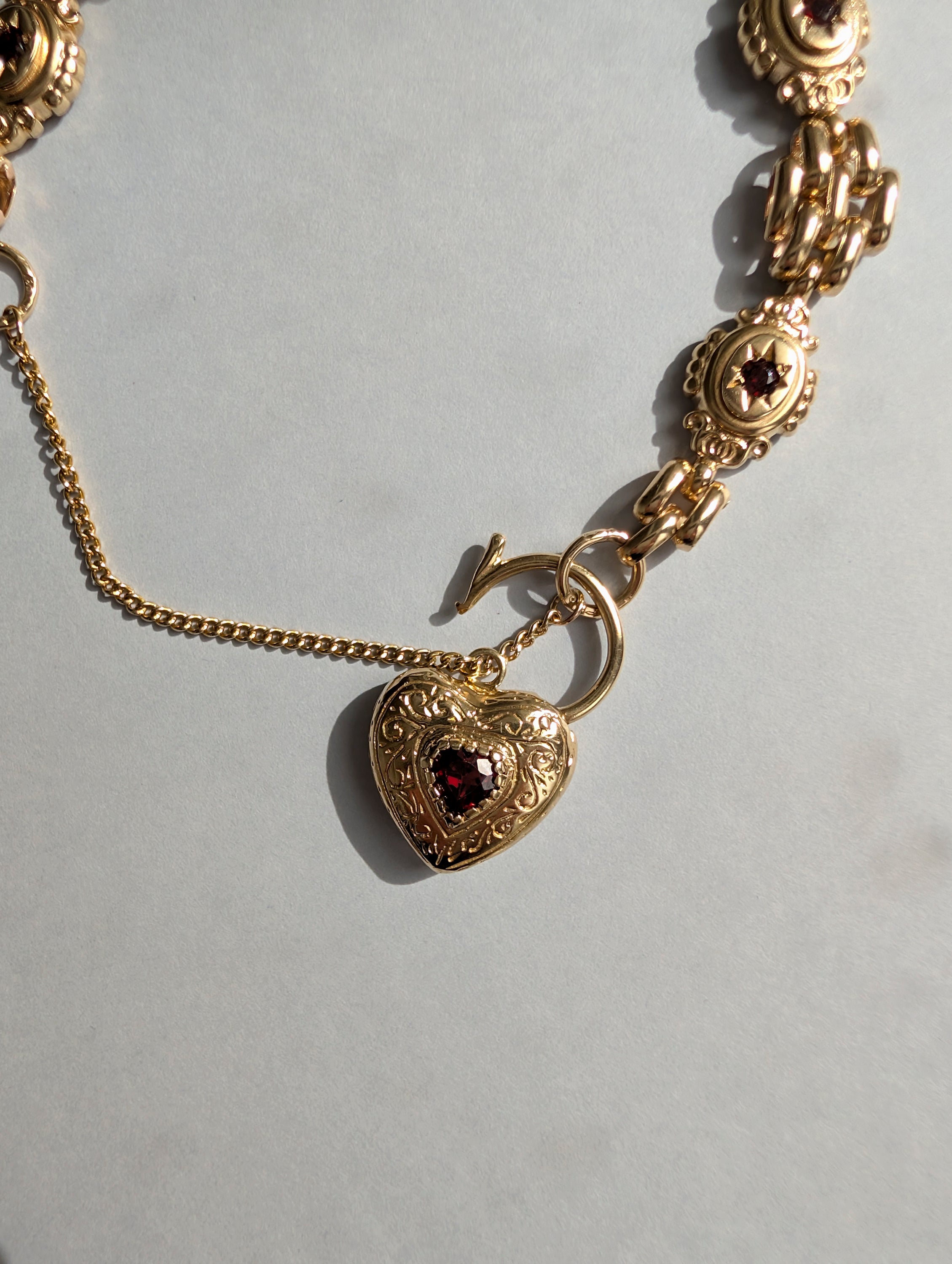 Victorian Garnet Gate Bracelet