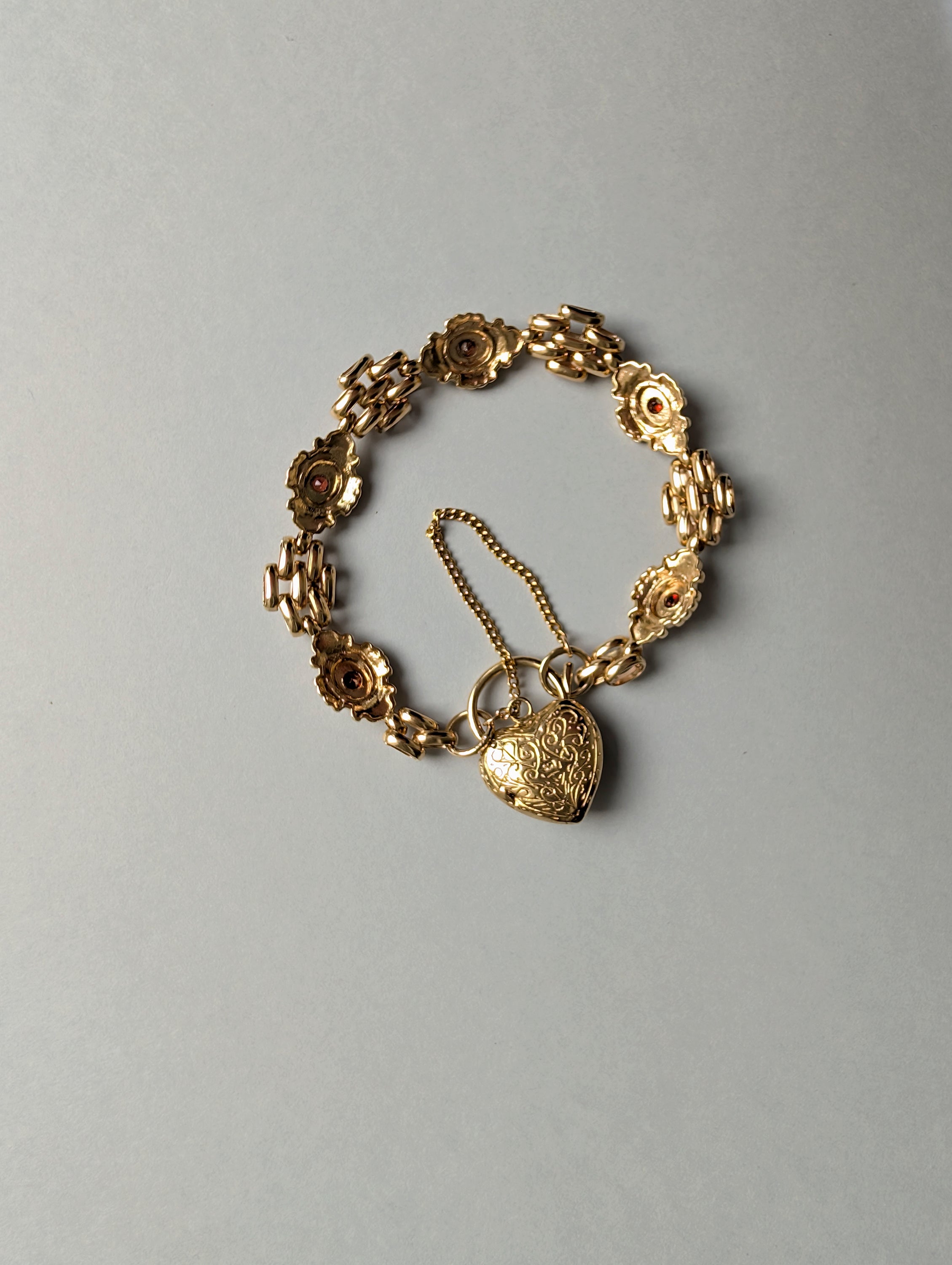 Victorian Garnet Gate Bracelet