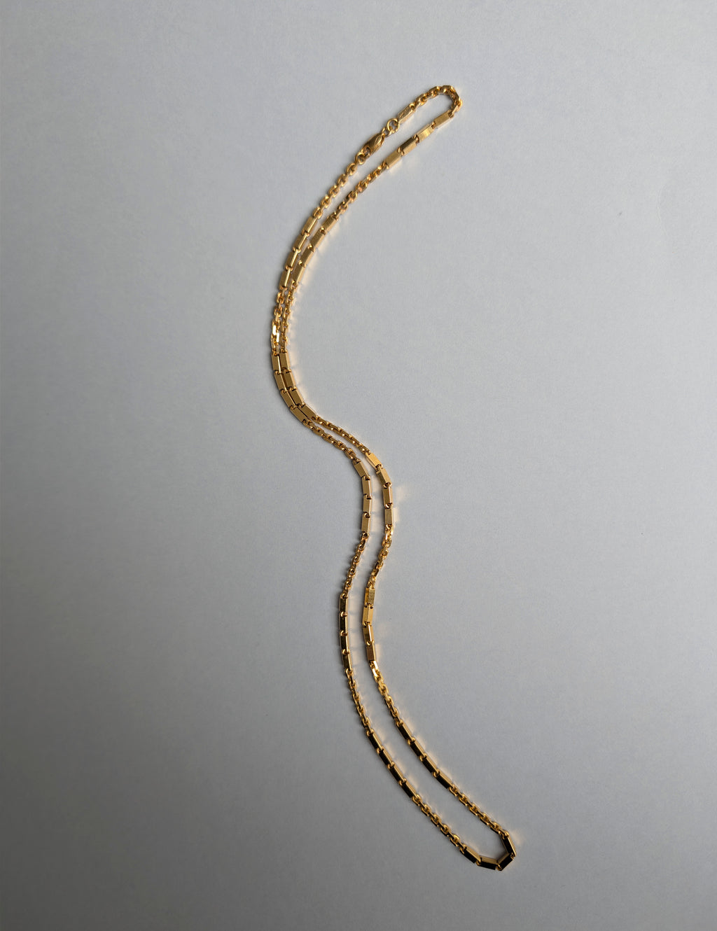 18ct Alternating Geometric Chain
