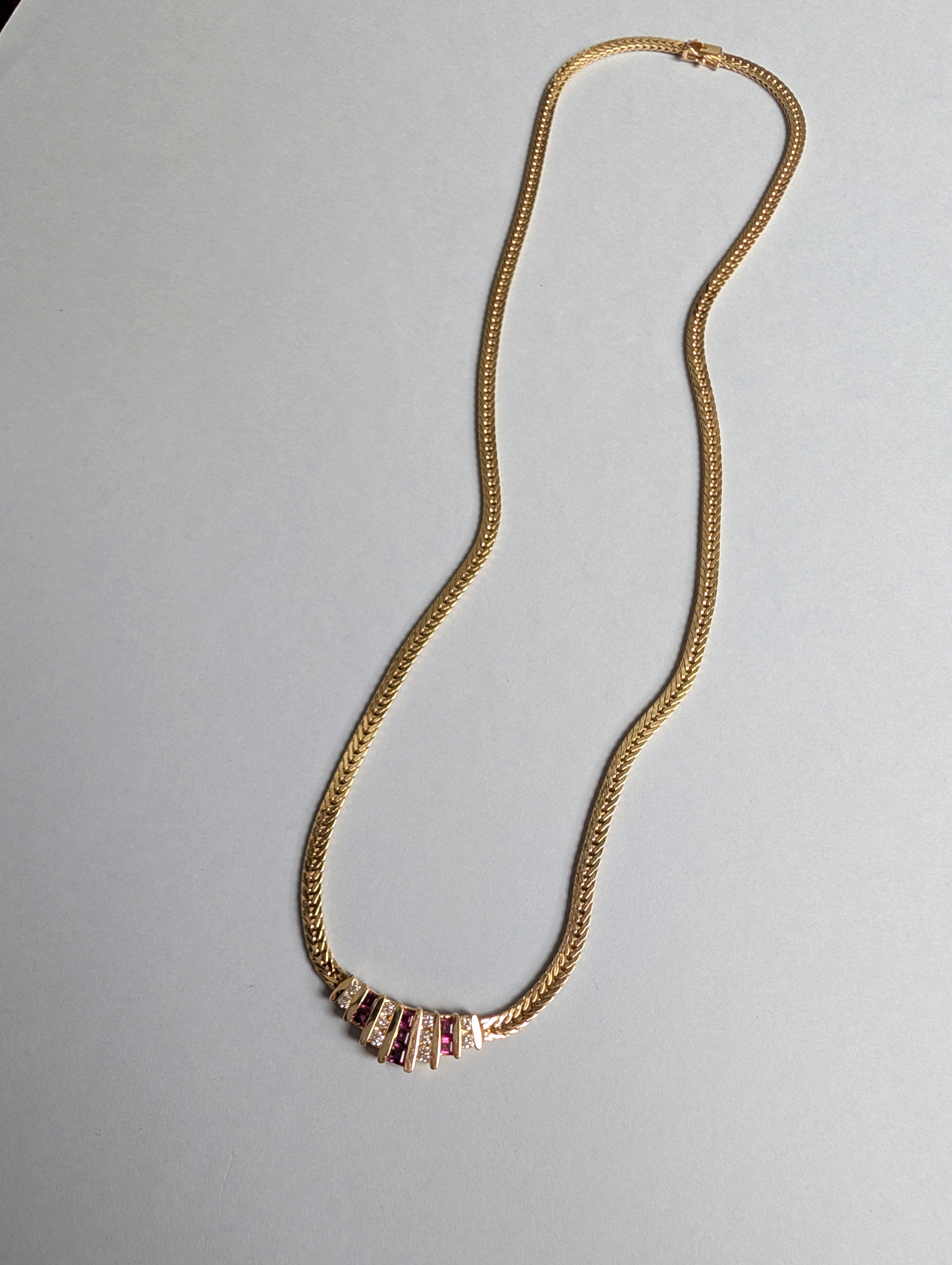 Ruby and Diamond Necklace