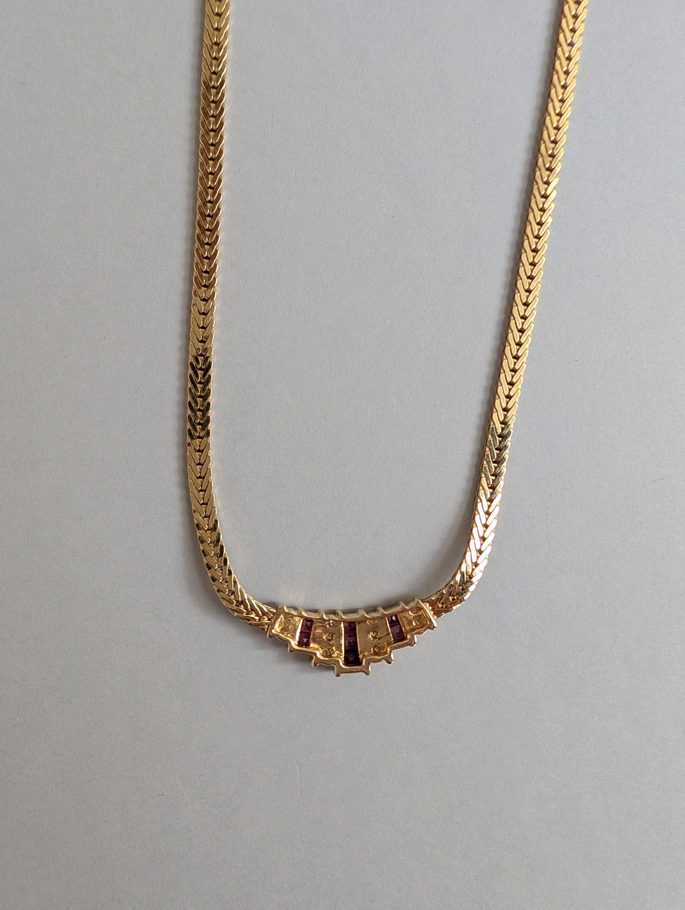 Ruby and Diamond Necklace