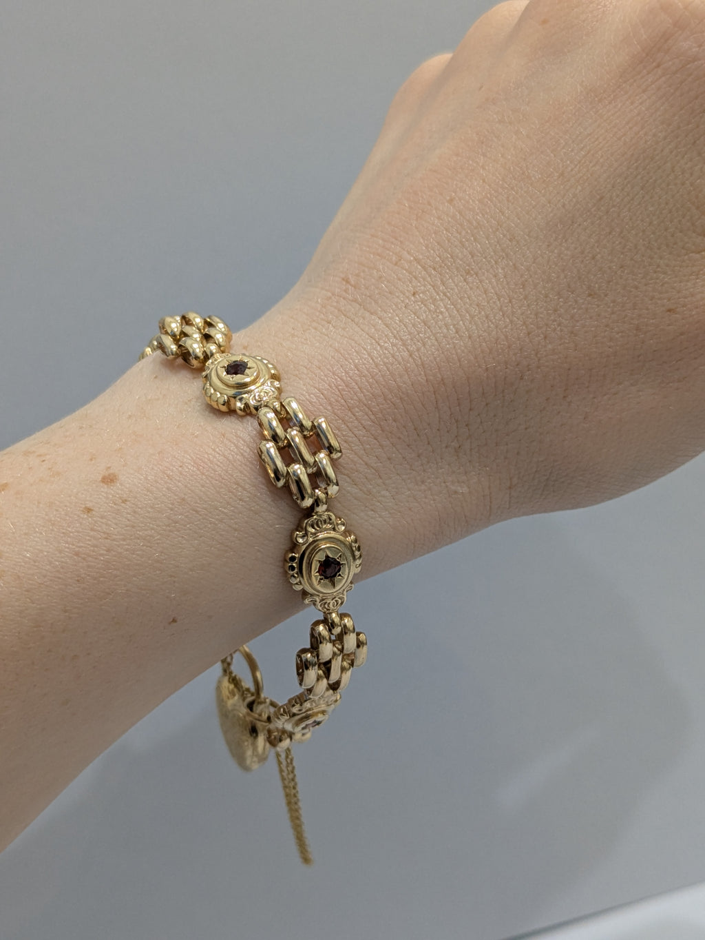 Victorian Garnet Gate Bracelet