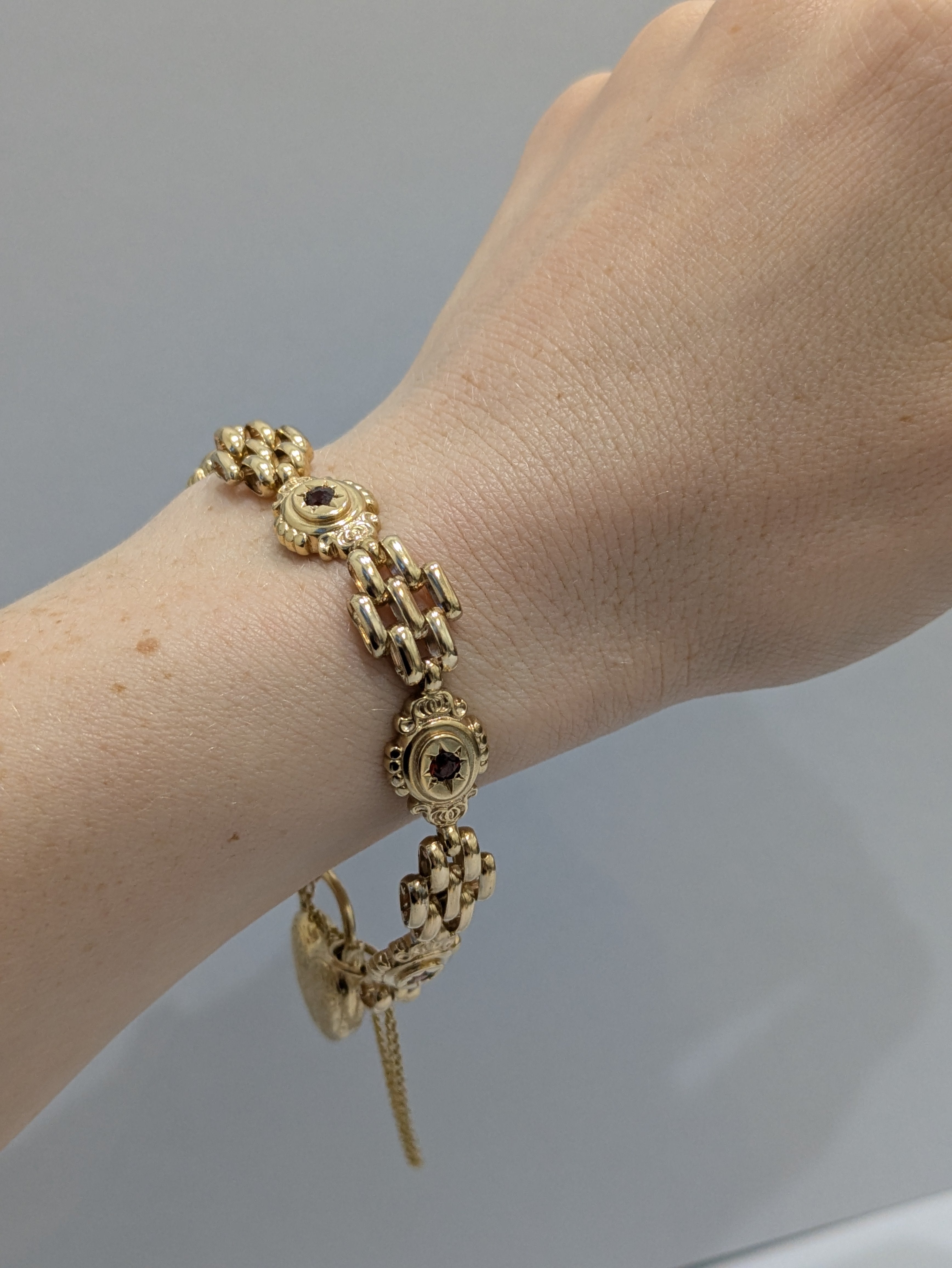 Victorian Garnet Gate Bracelet