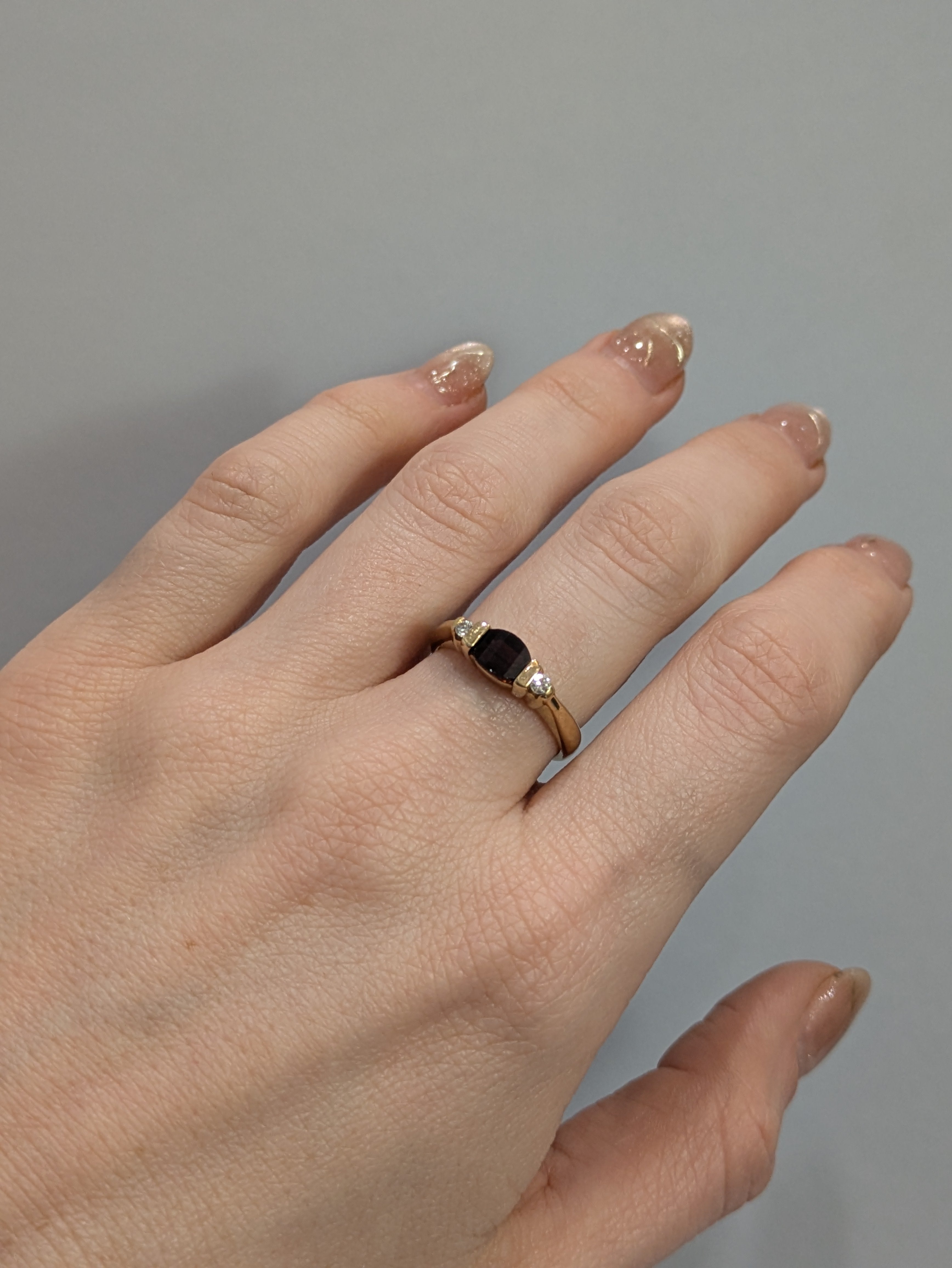 Garnet and Diamond Ring