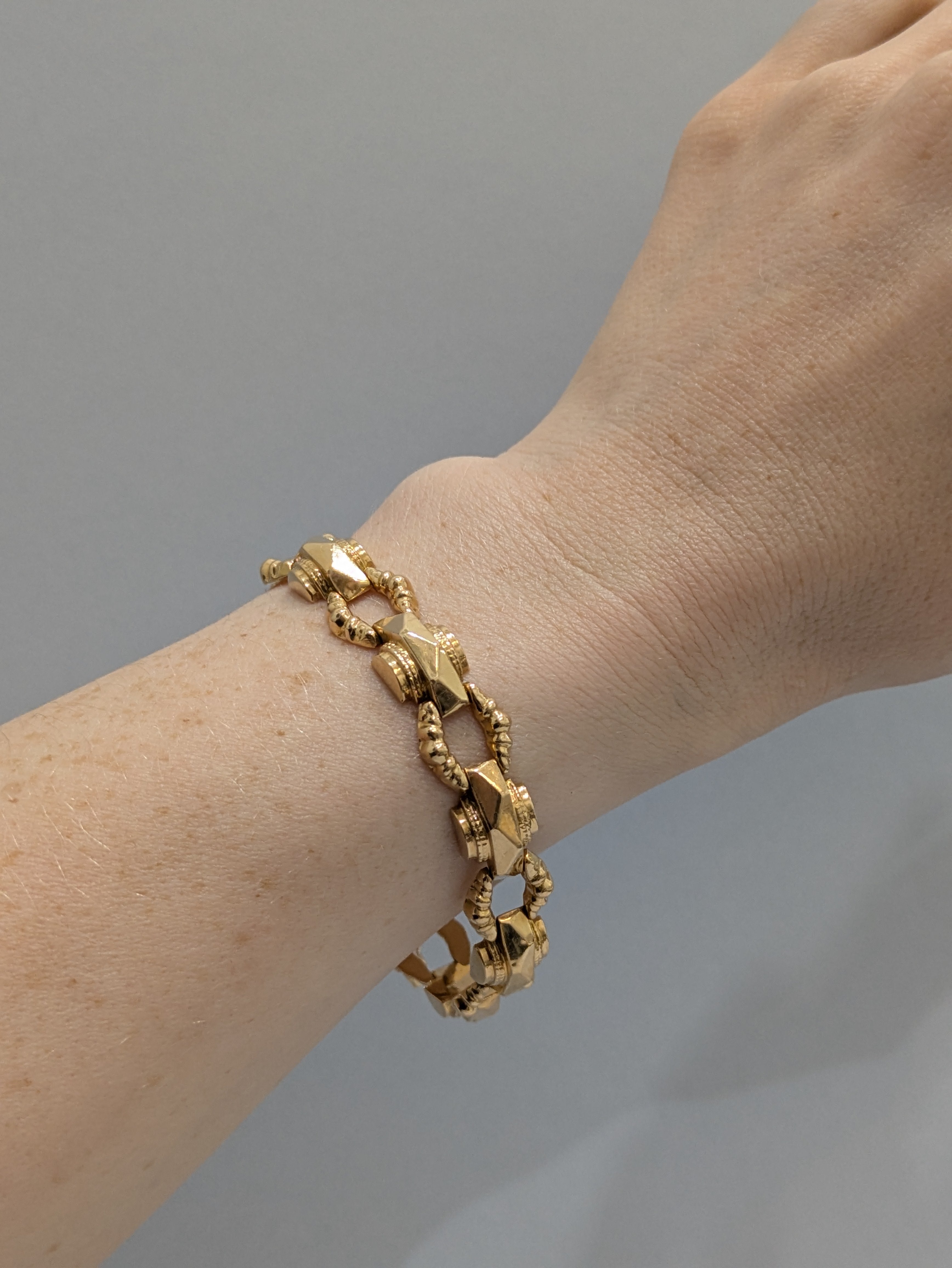 18ct Mid Century Tank Bracelet