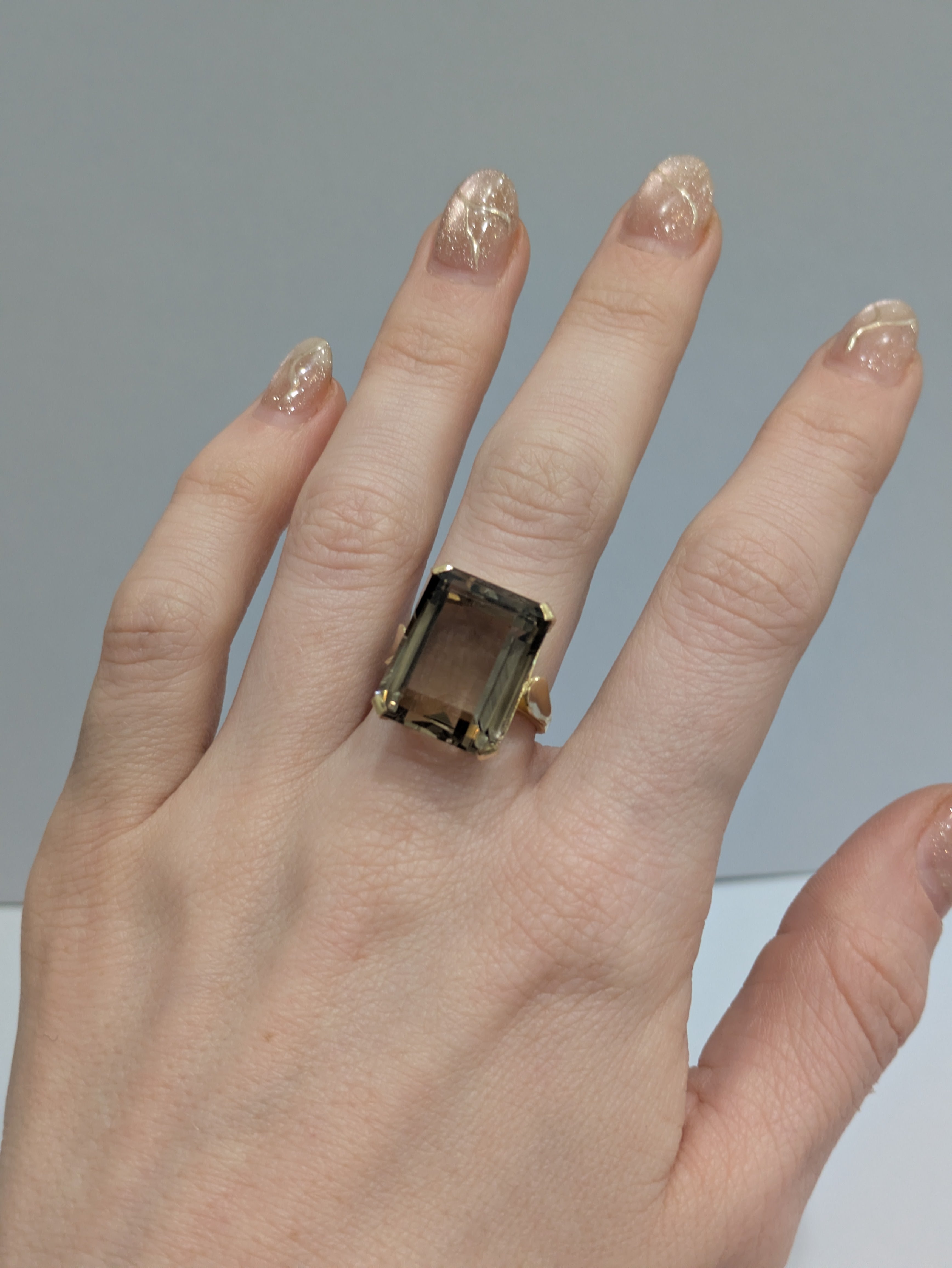 18ct Smokey Quartz Ring