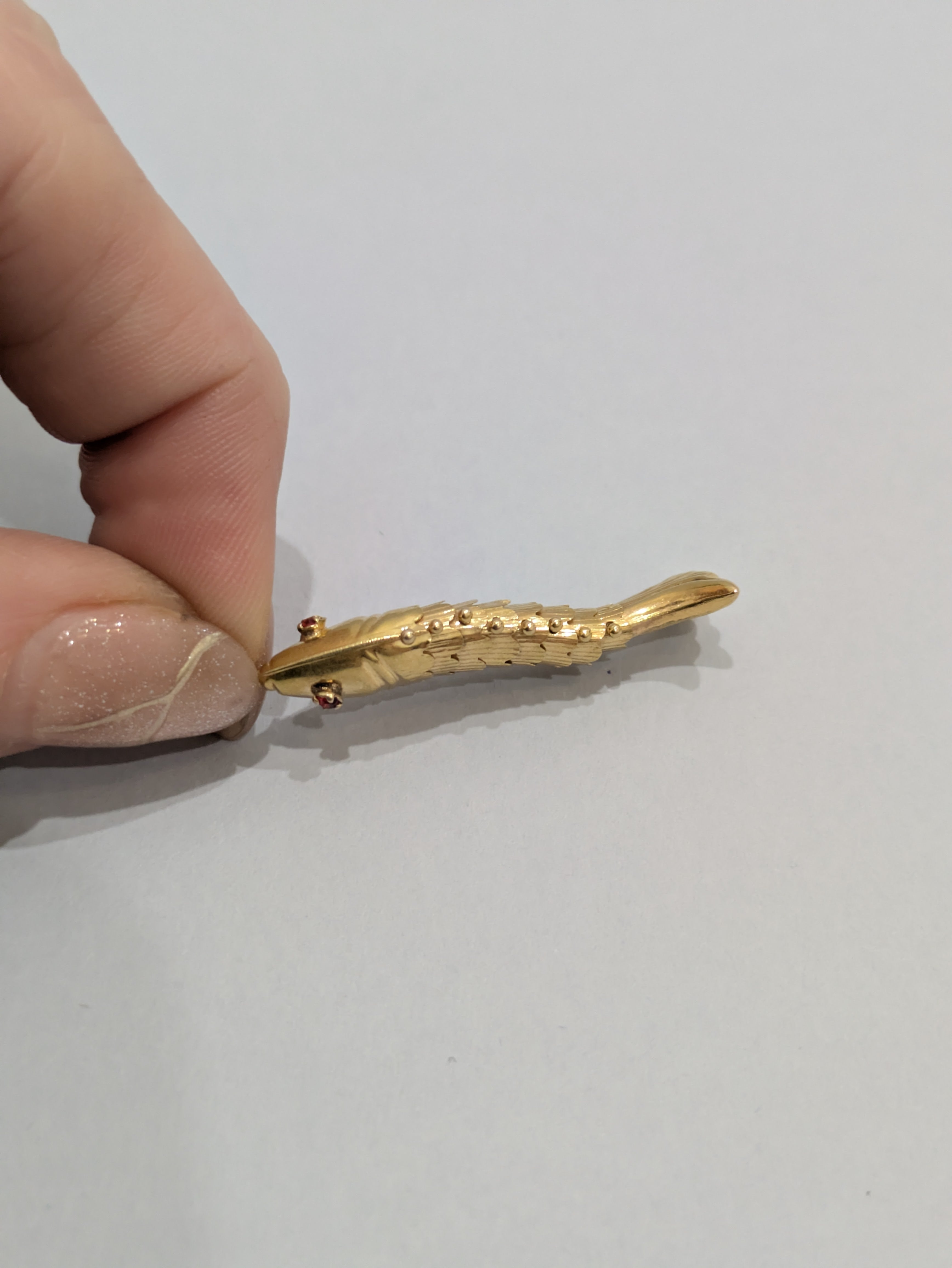 14ct Moving Fish Charm